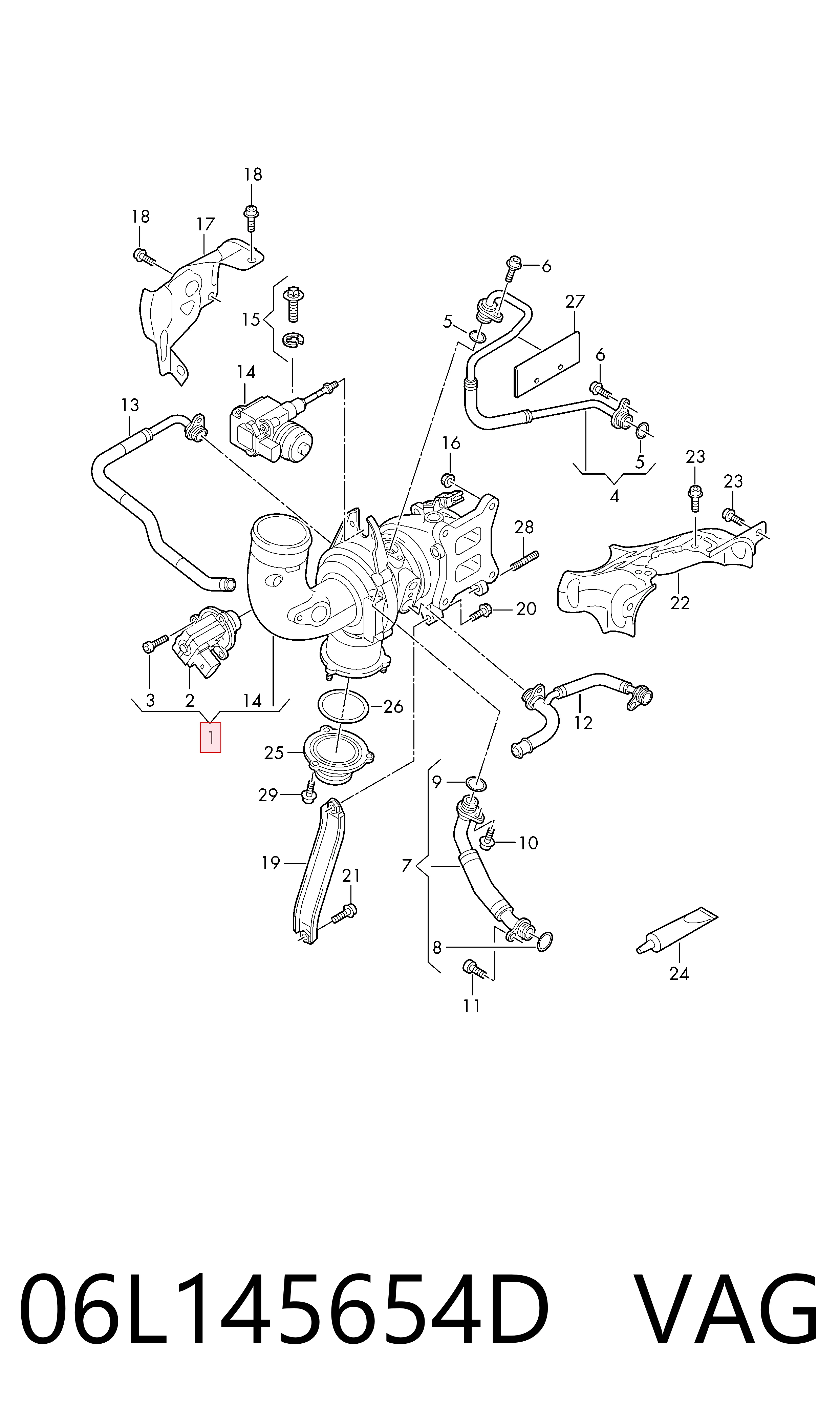 Турбіна Audi A5 купе (8T3) (2007 - 2017) ціна, від 348.42 USD