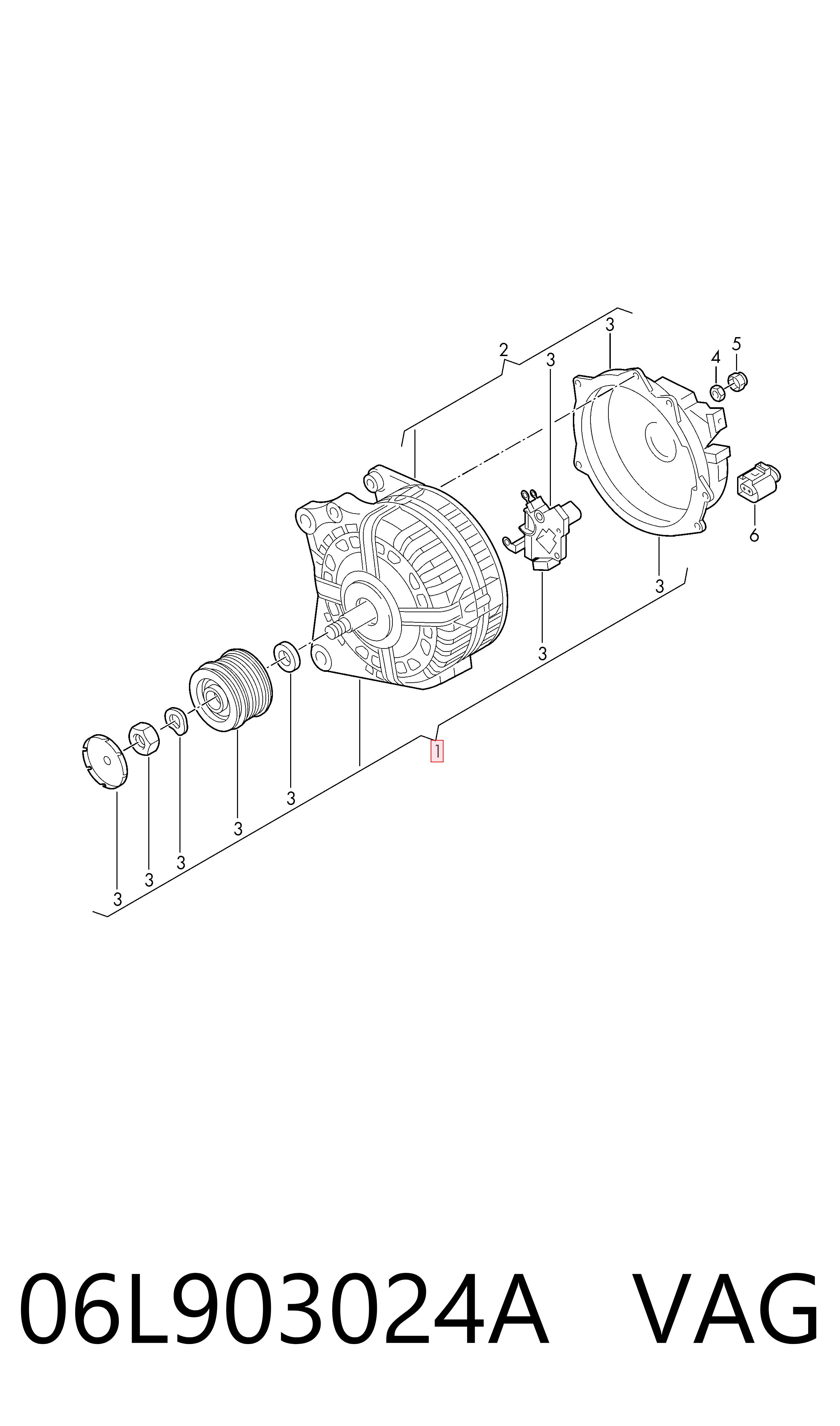 06L903024A VAG Авто генератор