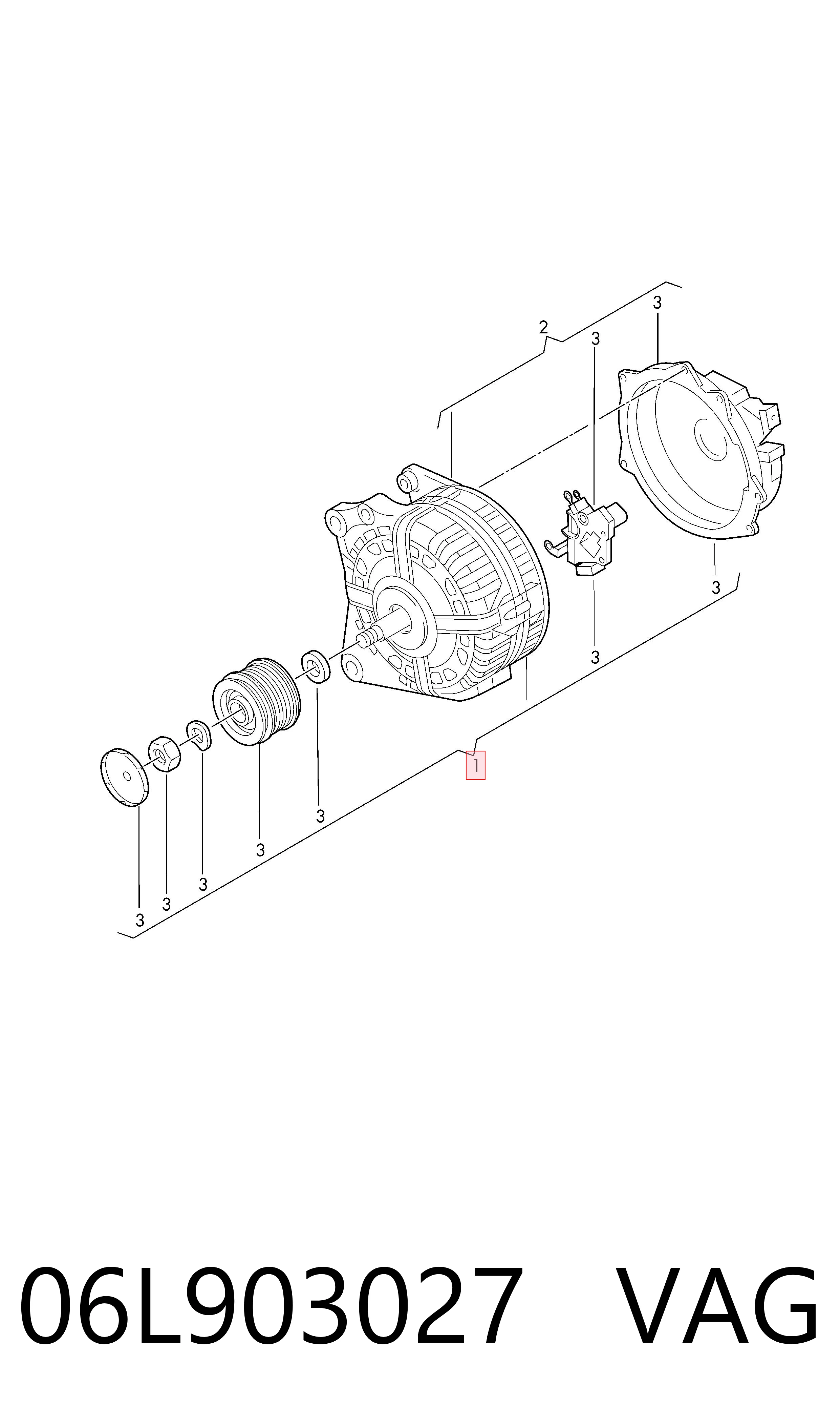 06L903027 VAG Авто генератор