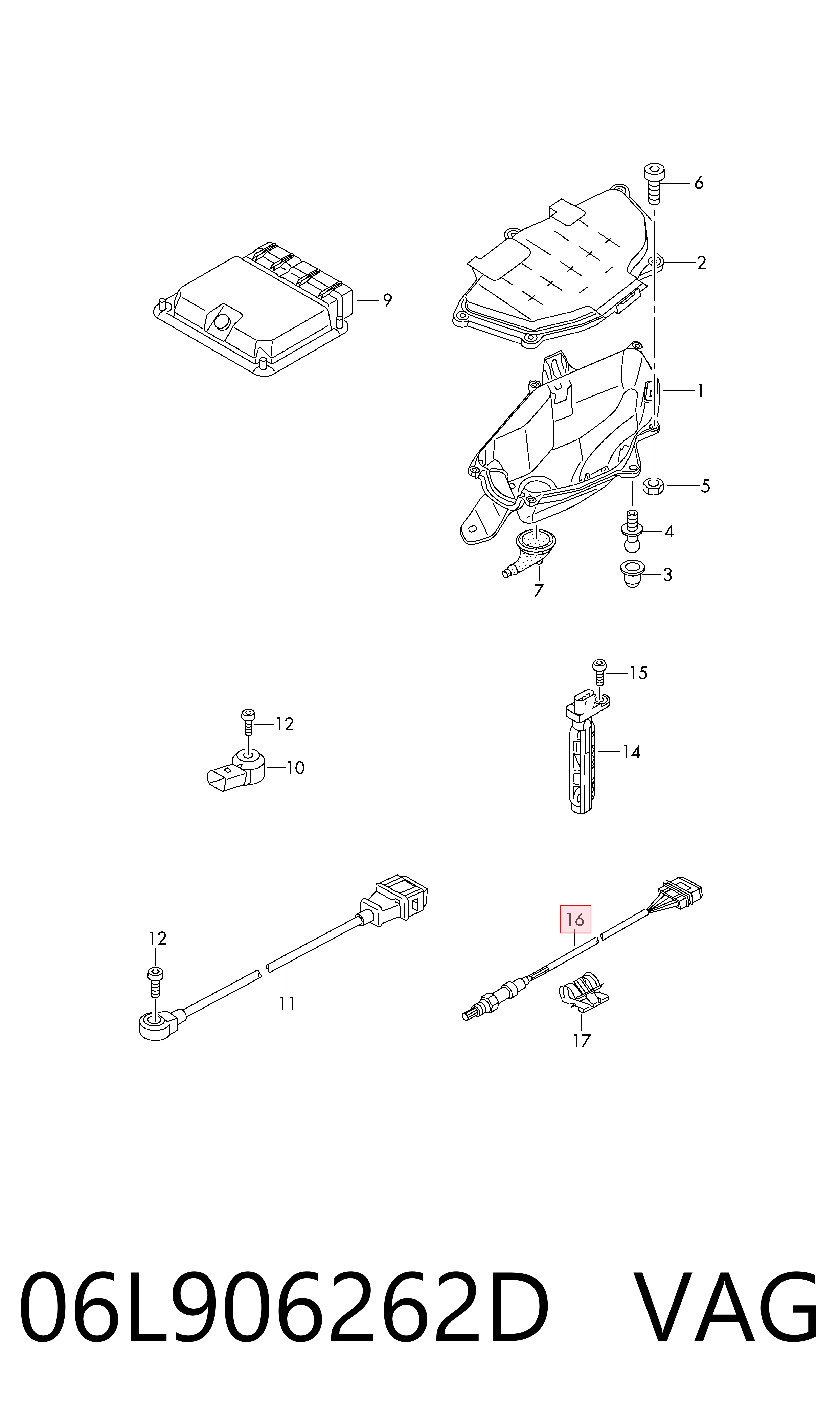 Лямбда зонд, датчик кисню до каталізатора Bosch 258027209