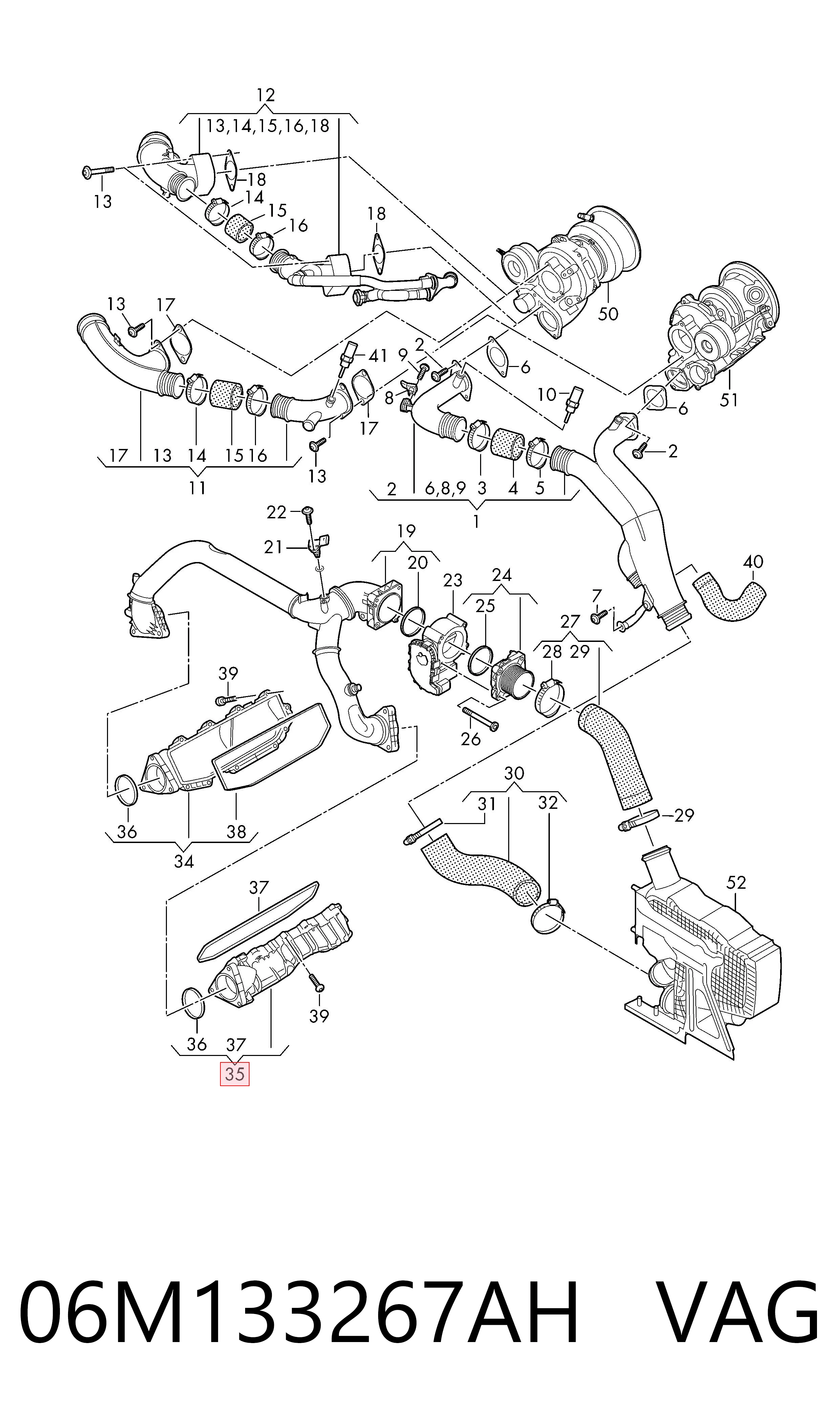 06M133267AH VAG Колектор впускний