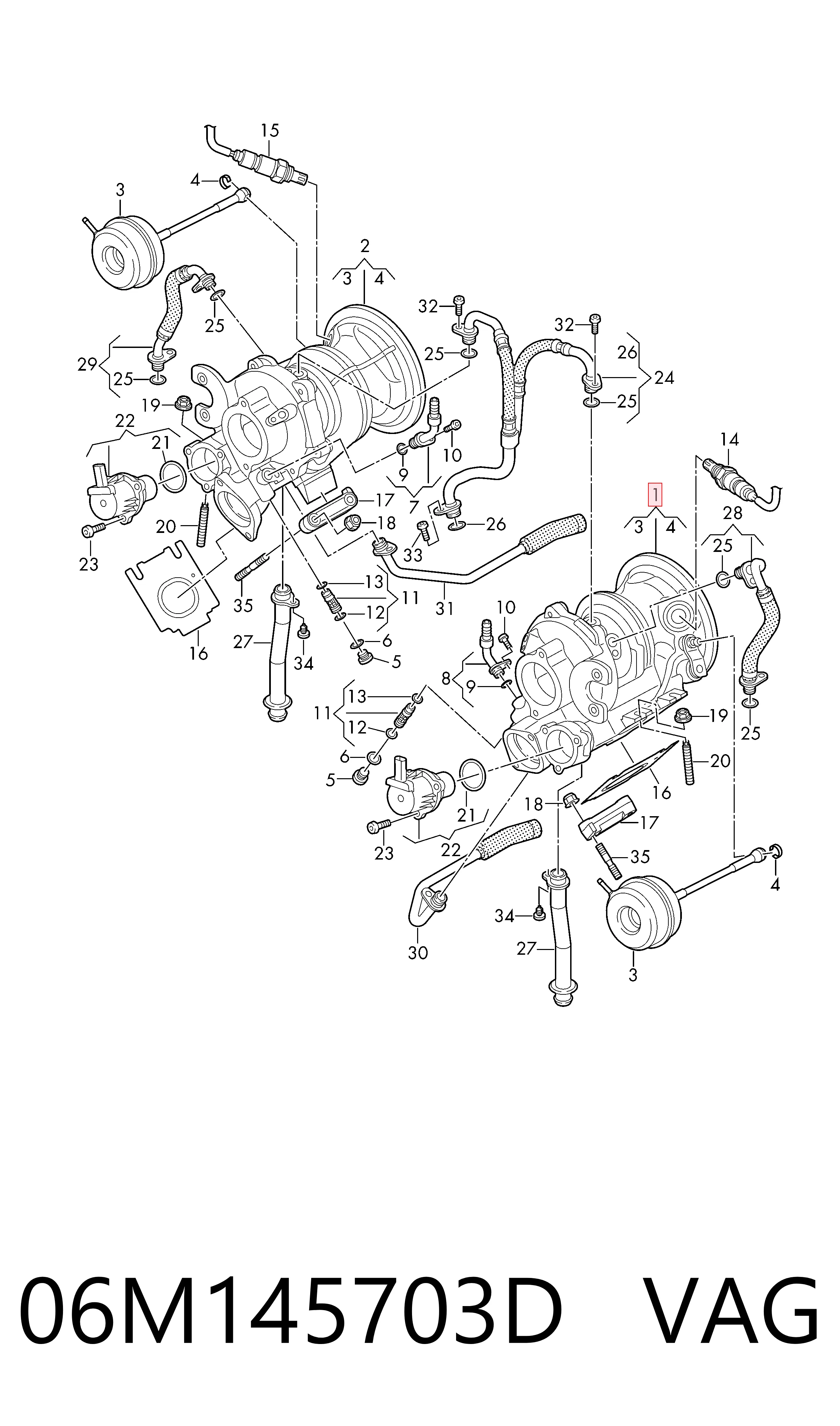 06M145703D VAG Турбонаддув
