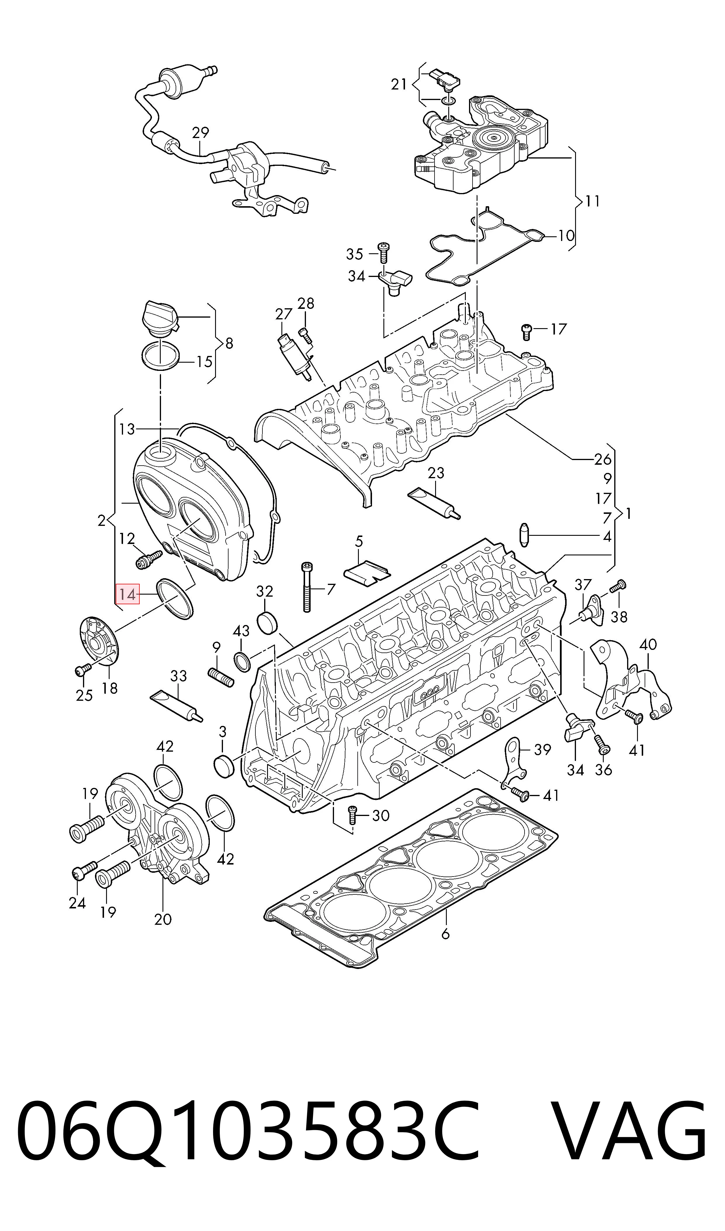  VAG 06Q103583C ціна, від 15.61 USD