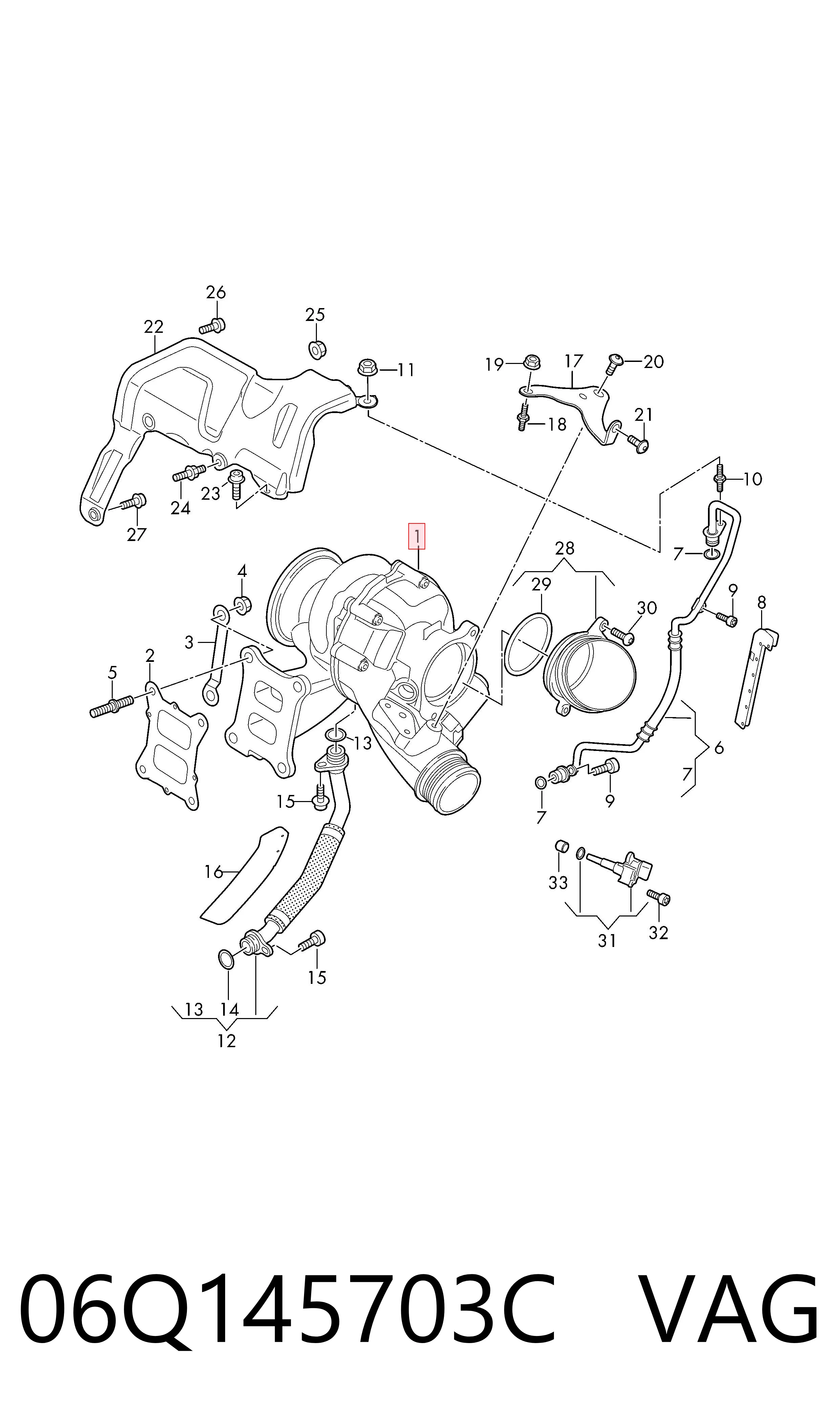 Турбіна VAG 06Q145703C ціна, від 775.96 USD