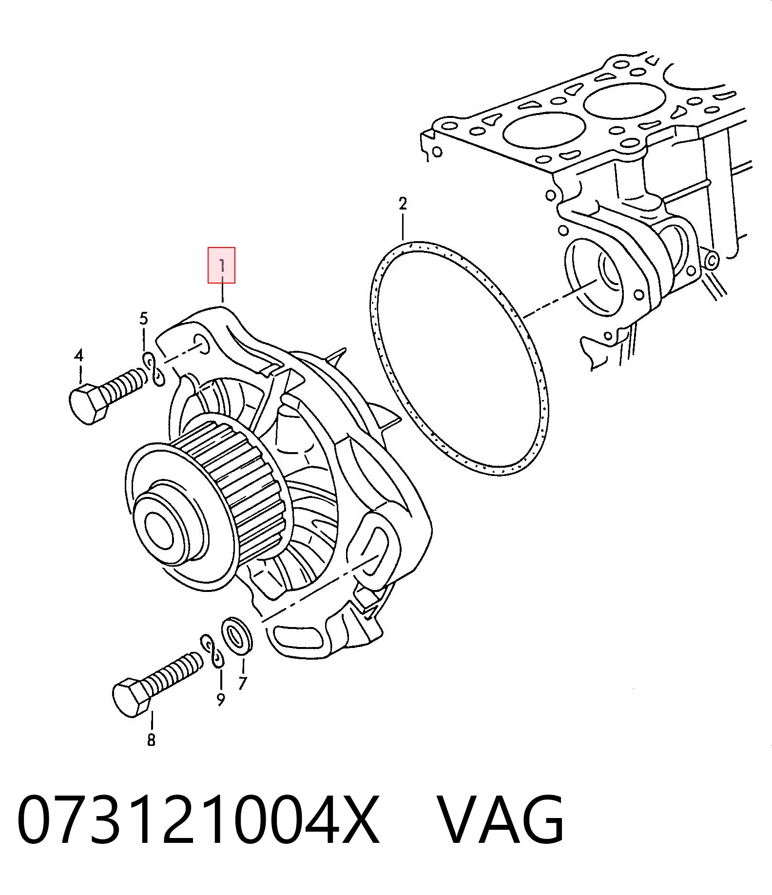 Помпа охолодження CAR CAR330536 ціна, від 37.92 USD