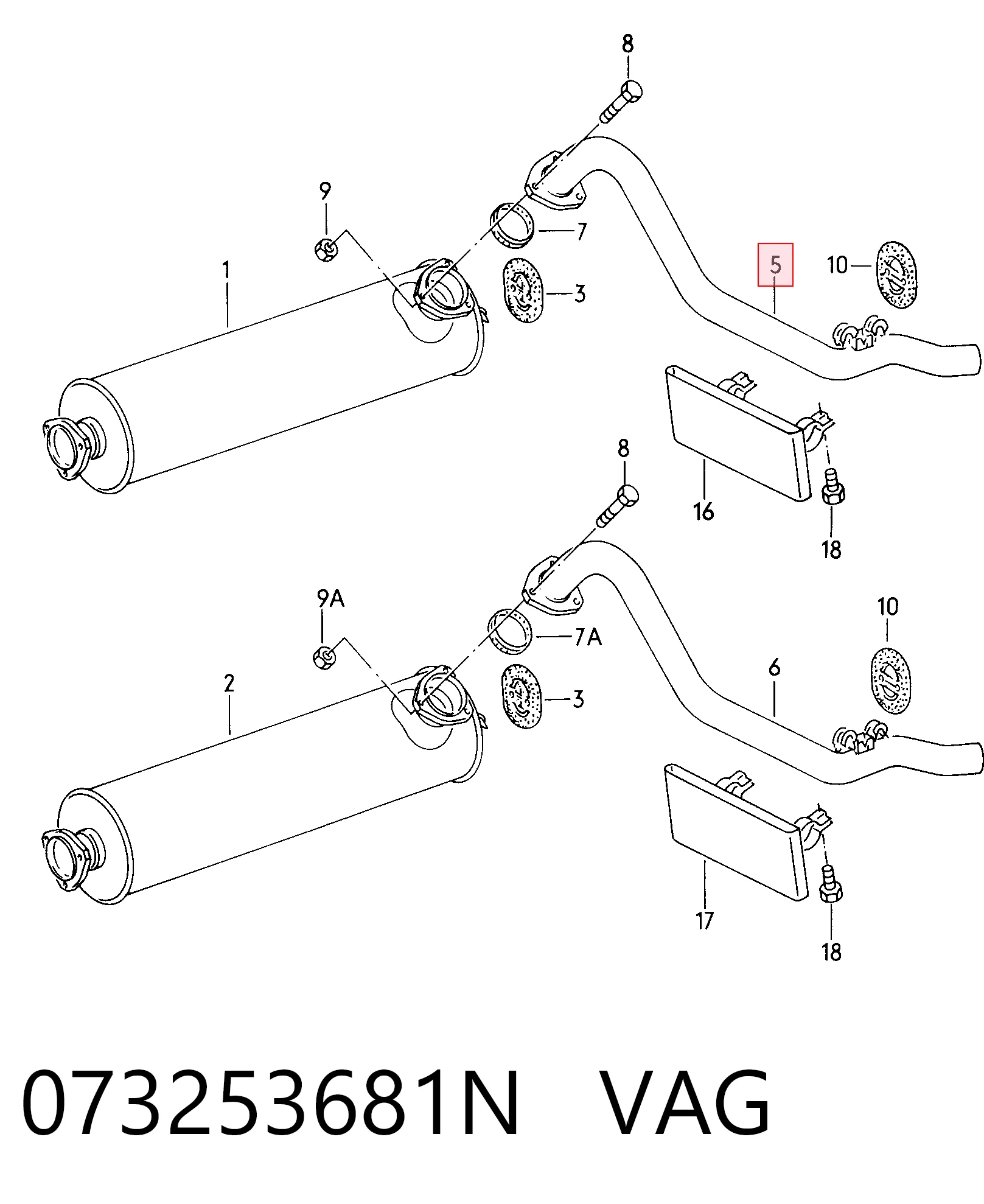 Глушник, задня частина на Volkswagen LT 28-35 I 
