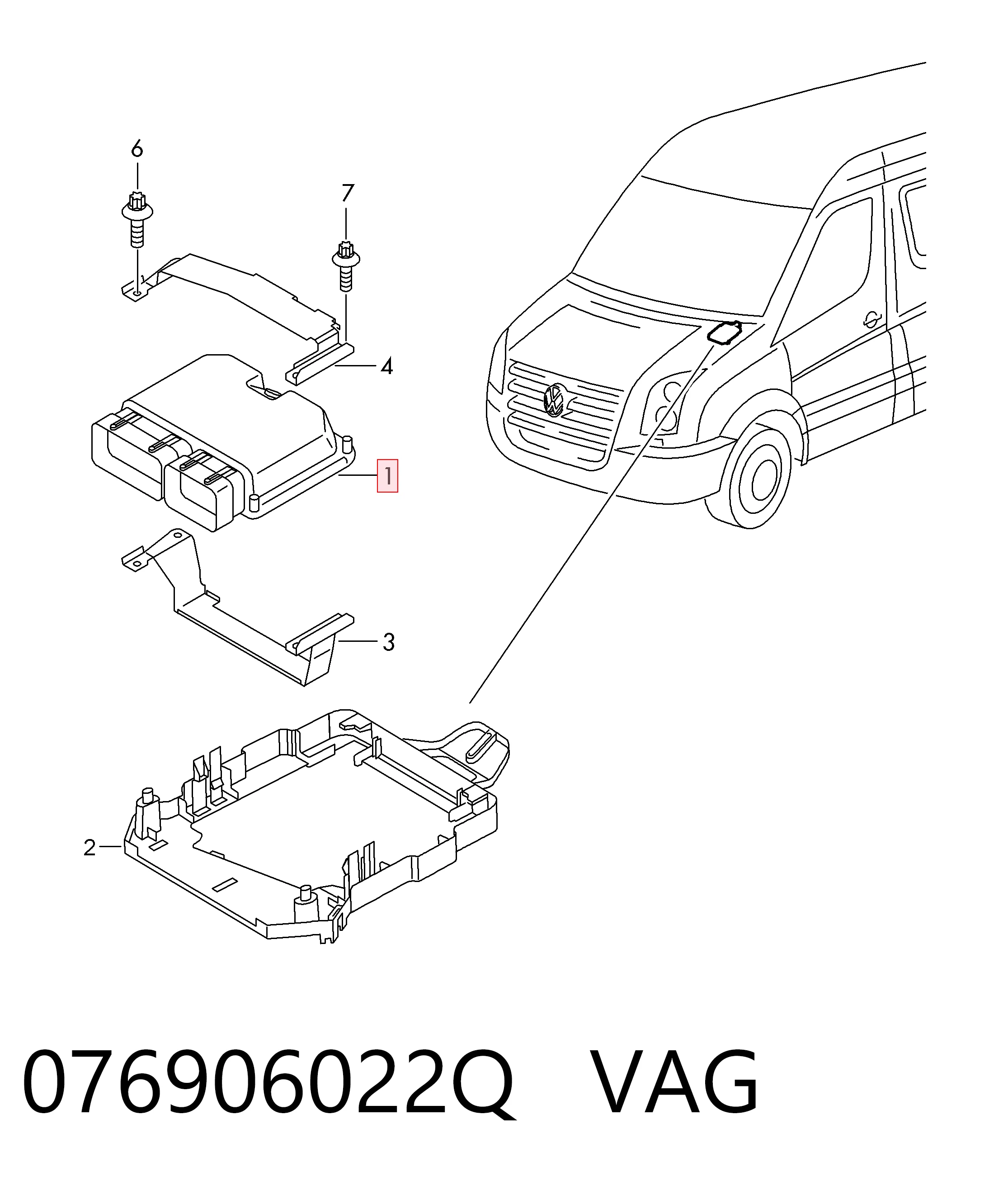 076906022Q VAG Блок електронного управління