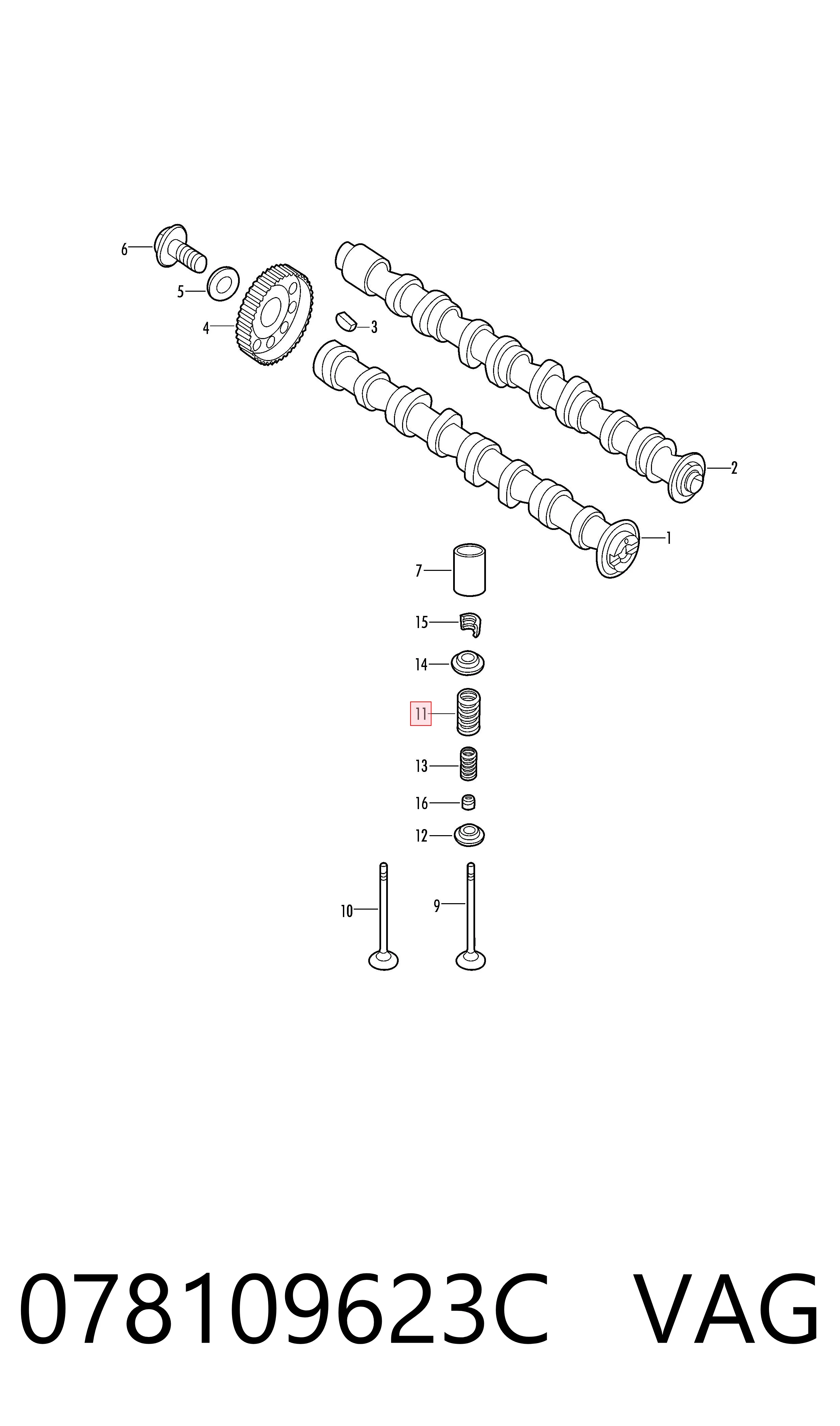  VAG 078109623C ціна, від 22.40 USD