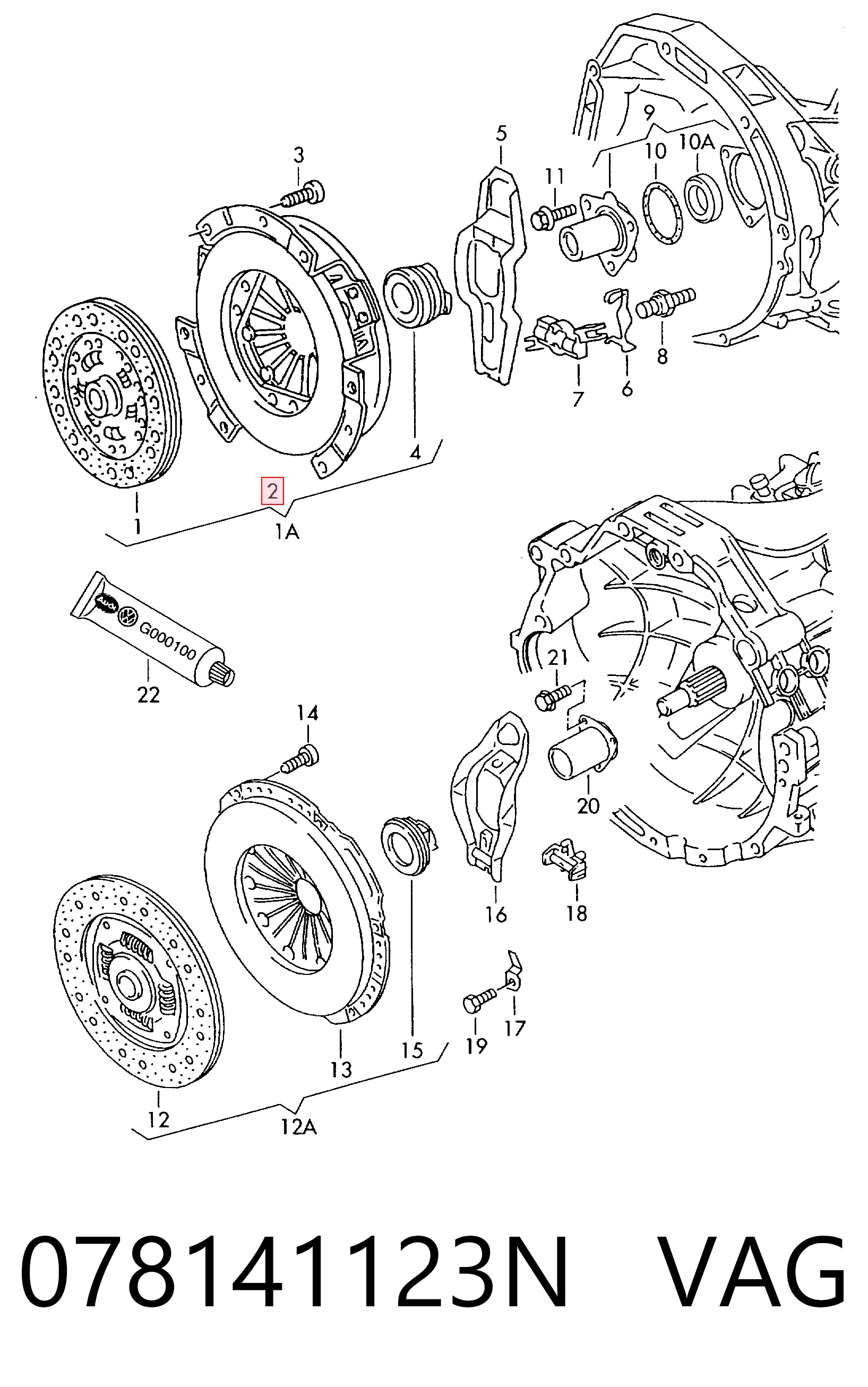 Пелюстковий кошик зчеплення Audi A4 B5 седан (8D2) (1994 - 2001) ціна, від 57.66 USD