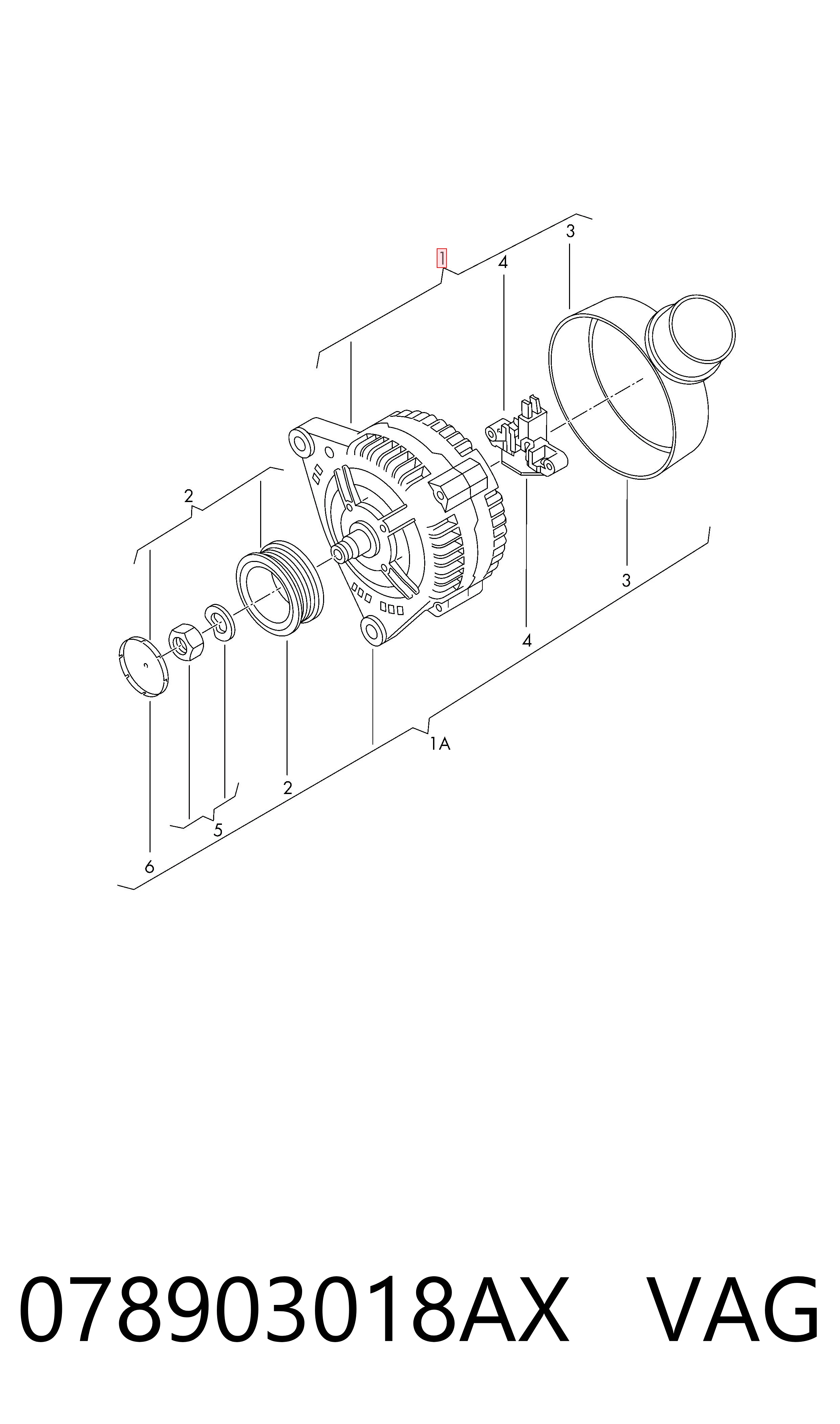 078903018AX VAG Авто генератор
