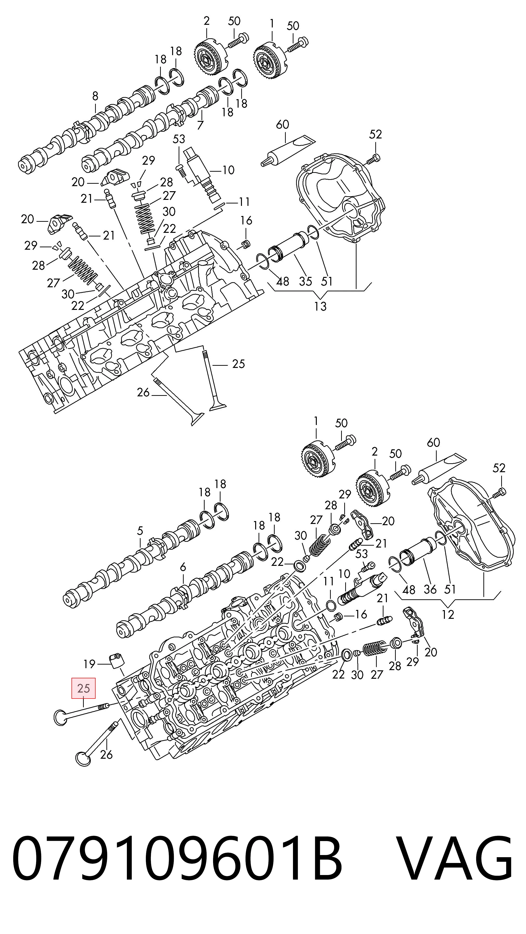 Клапана і штовхачі Freccia 6580SCR
