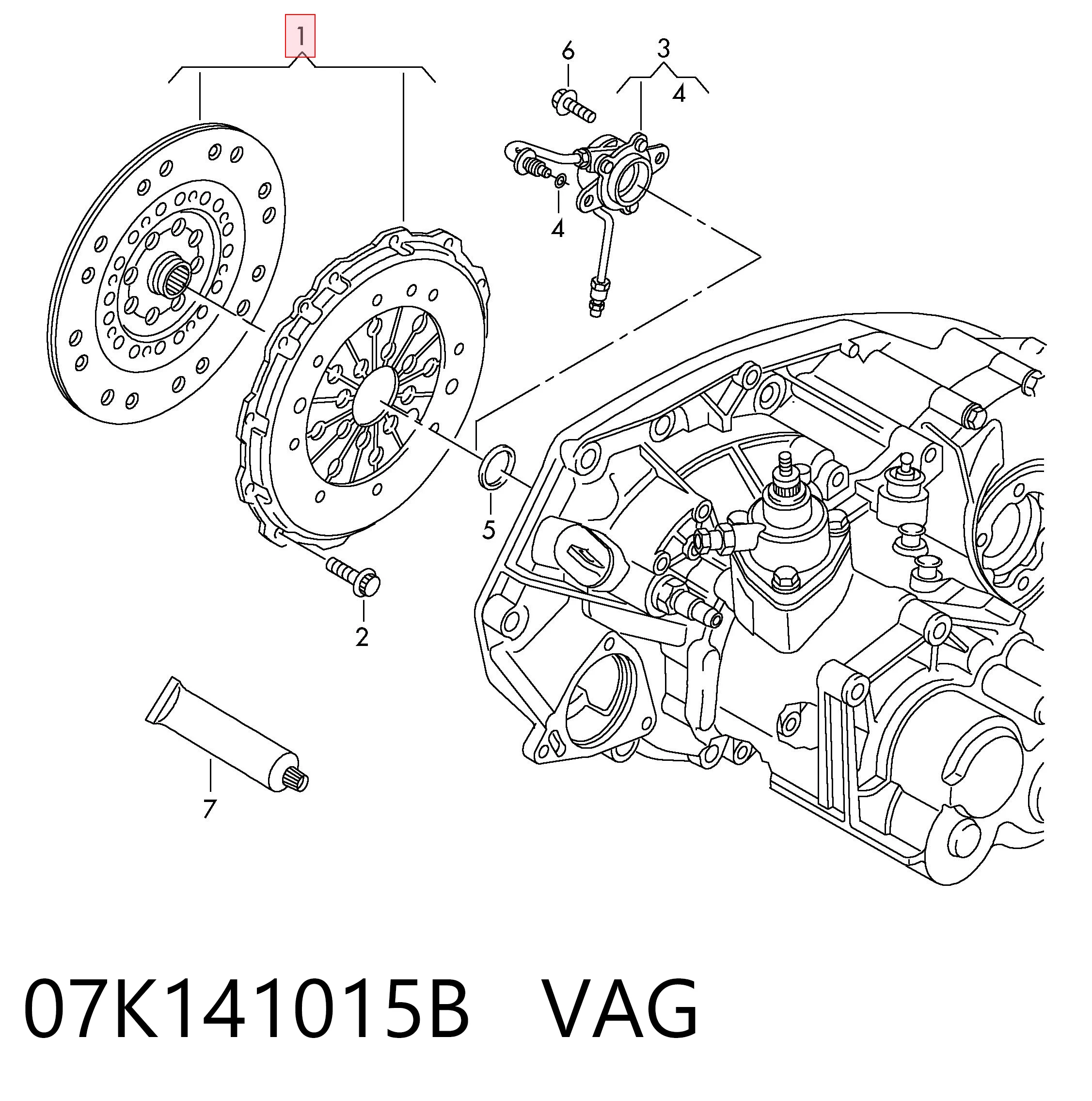 07K141015B VAG Зчеплення в зборі