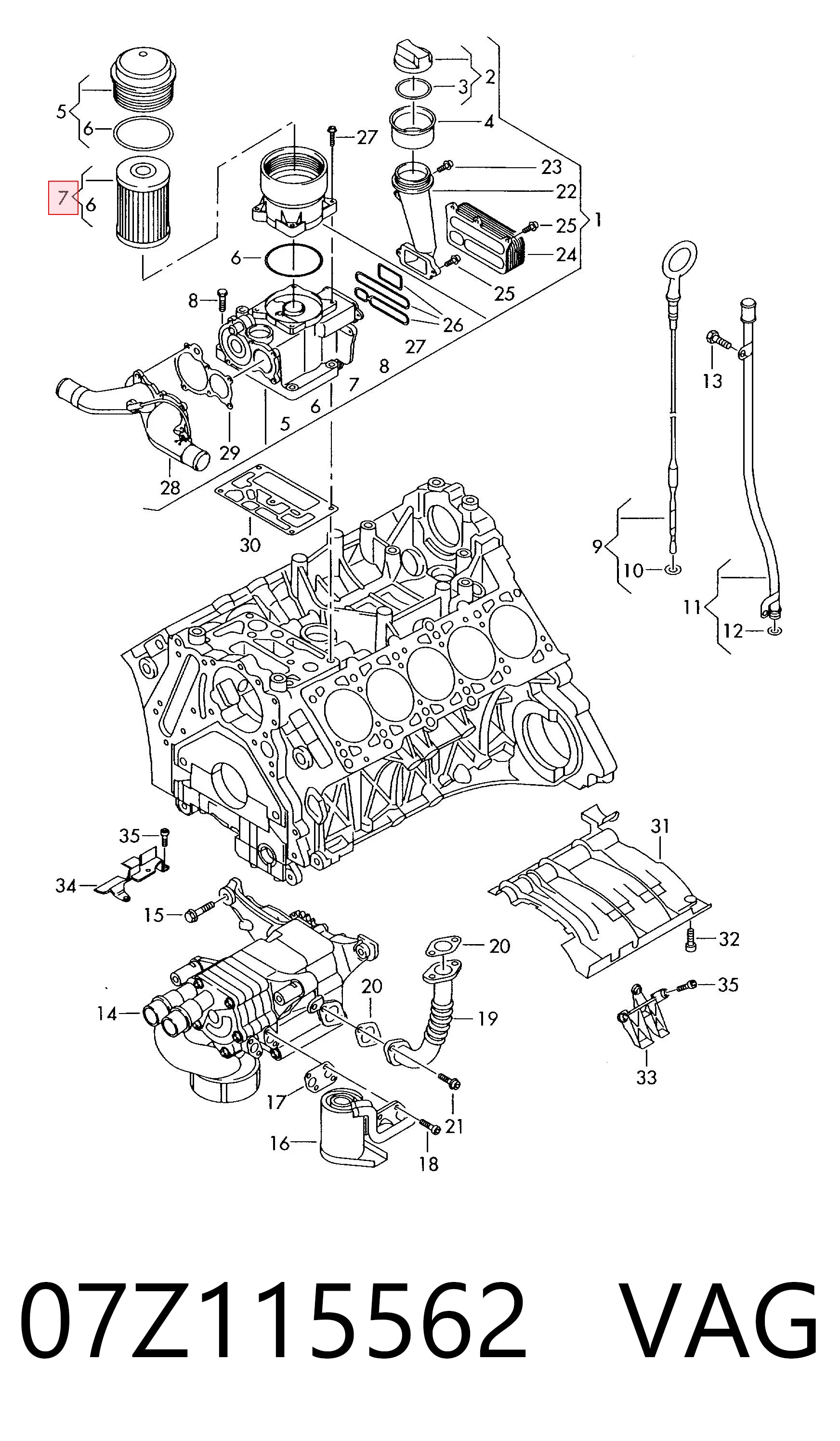 07Z115562 VAG Фільтр масла