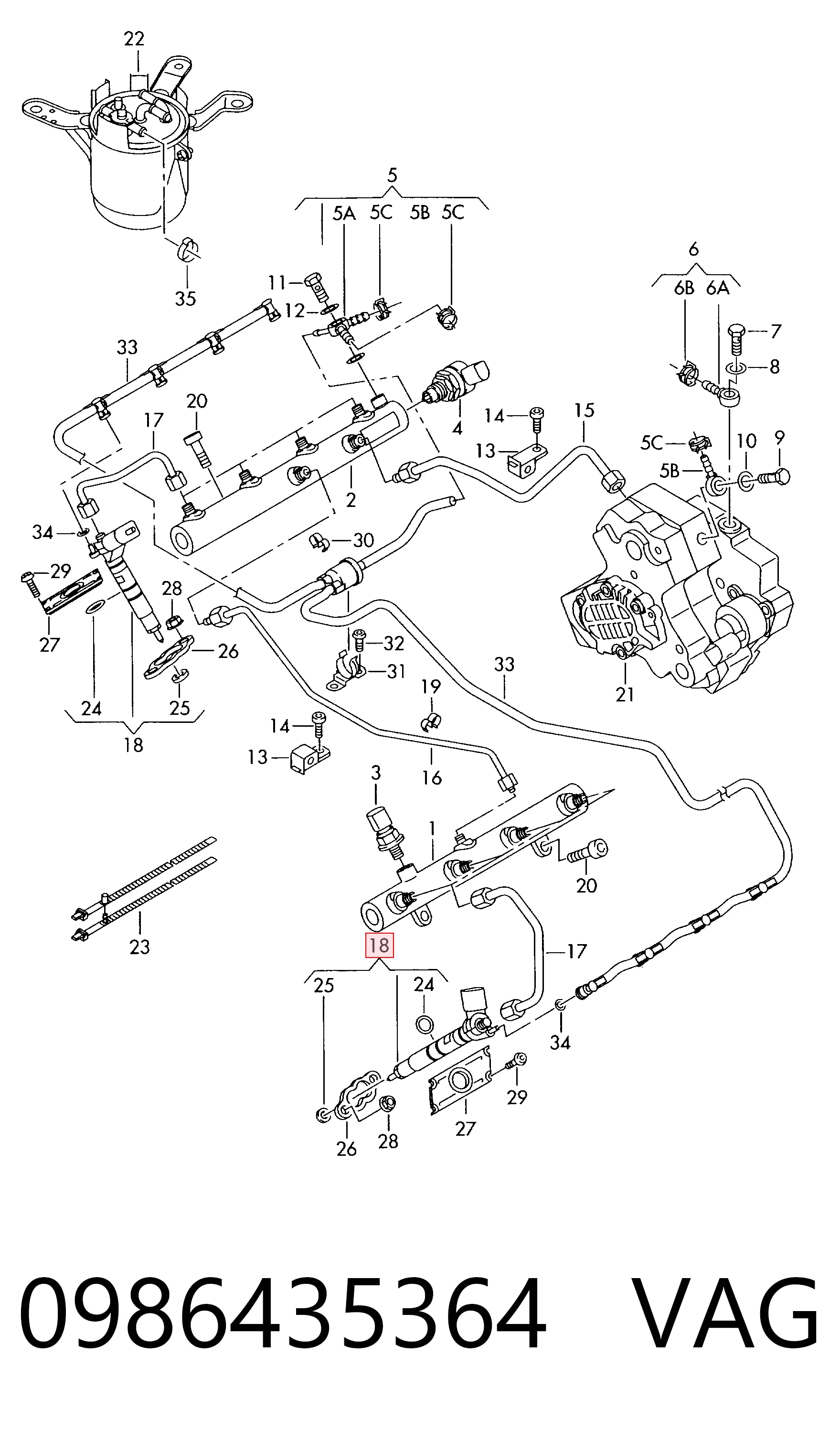  Паливні форсунки Audi A8 