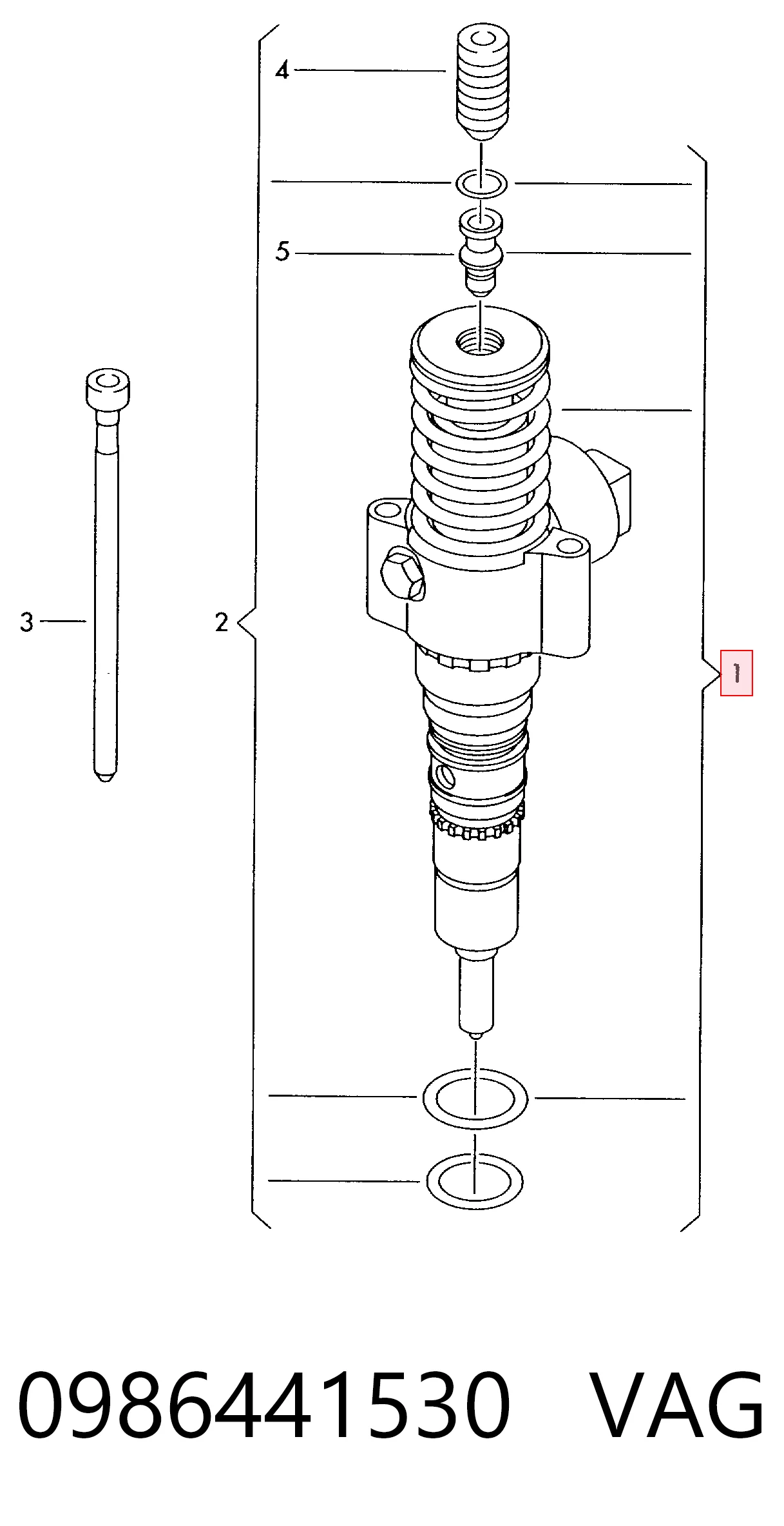 Форсунка інжектора Bosch 986441580