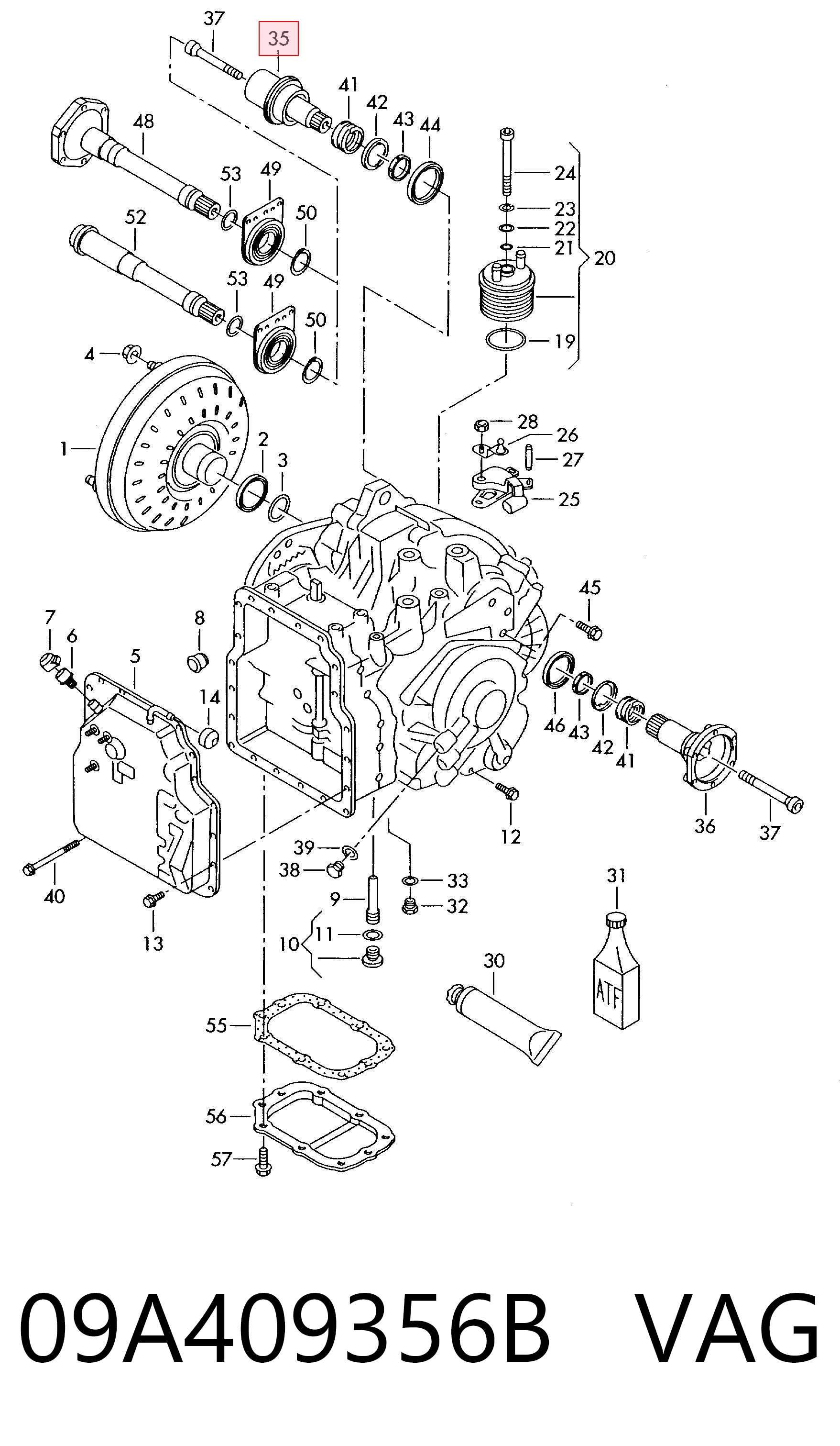 Піввісь передня, права Posterparts OA356B ціна, від 235.56 USD