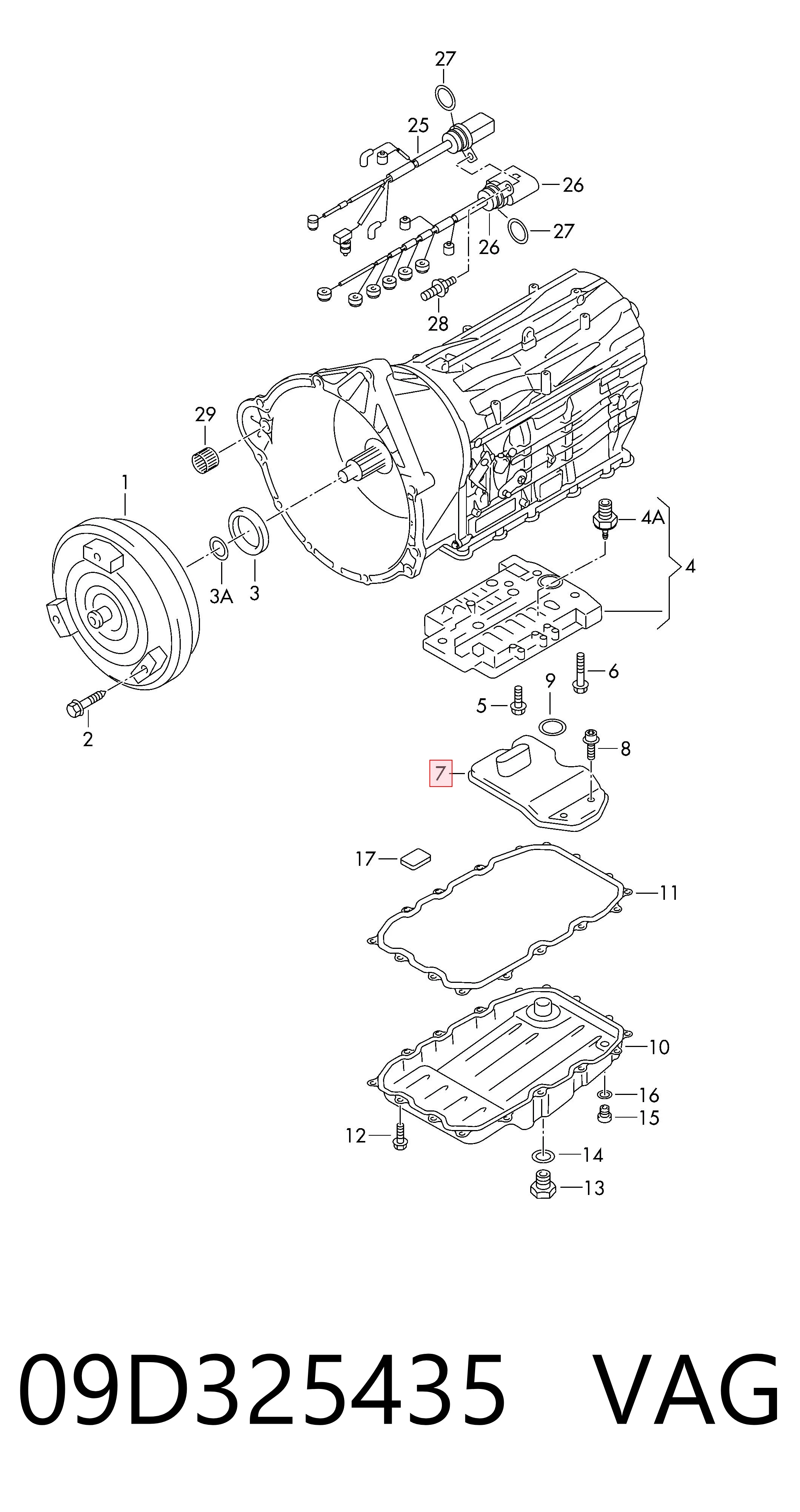 Фільтр коробки автомат VAG 09D325435 ціна, від 99.77 USD