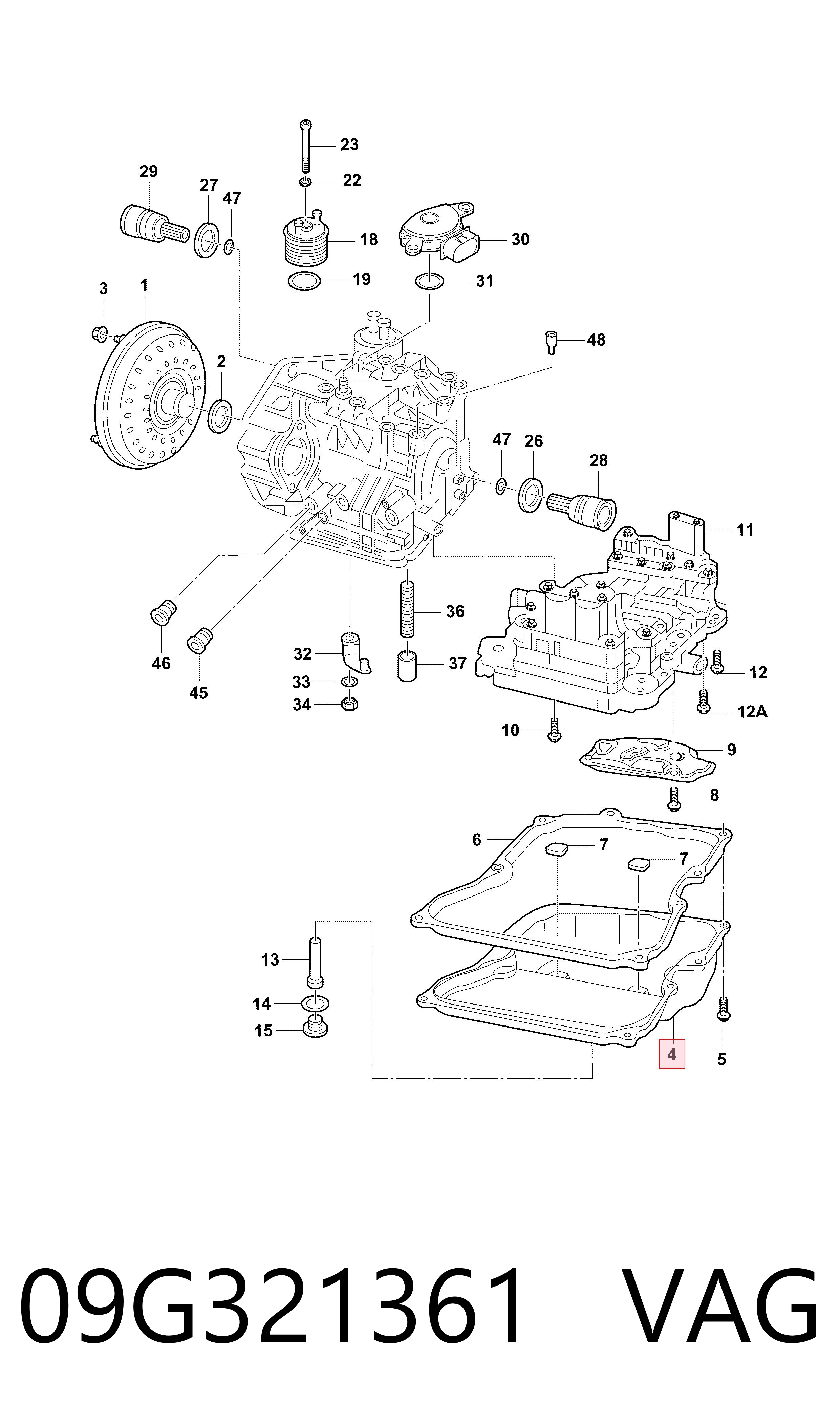 09G321361 VAG Піддон АКПП