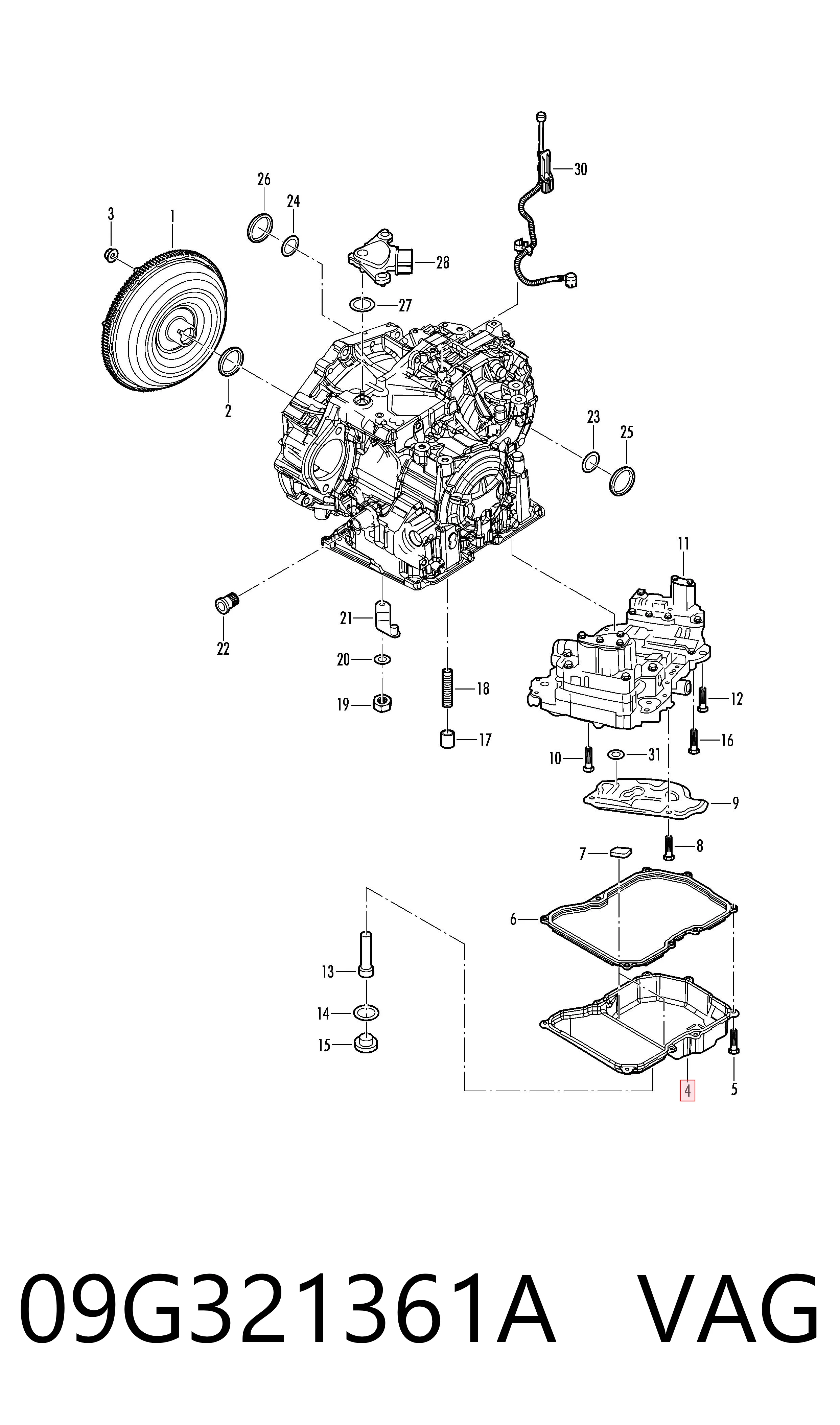 09G321361A VAG Піддон АКПП