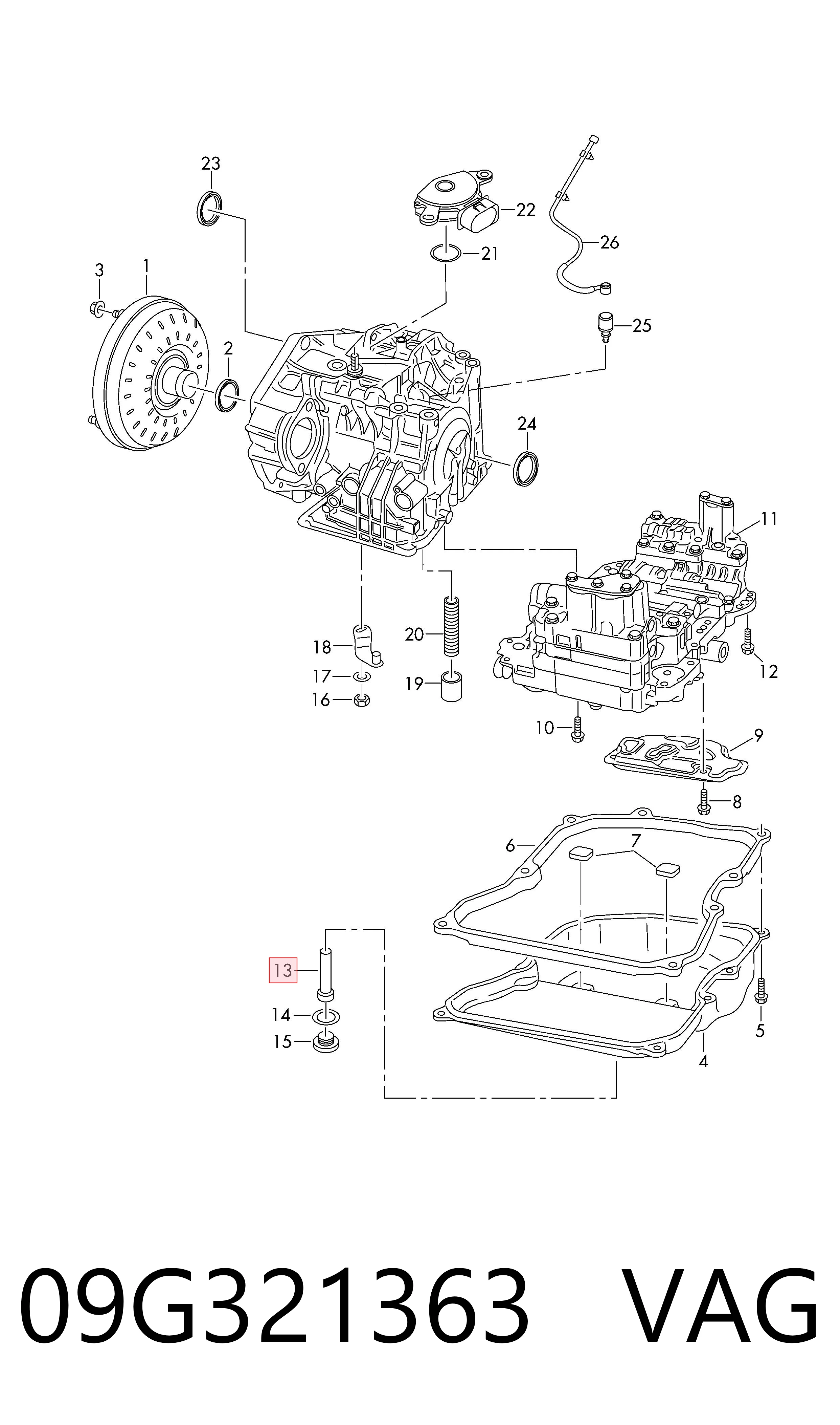  VAG 09G321363 ціна, від 46.44 USD