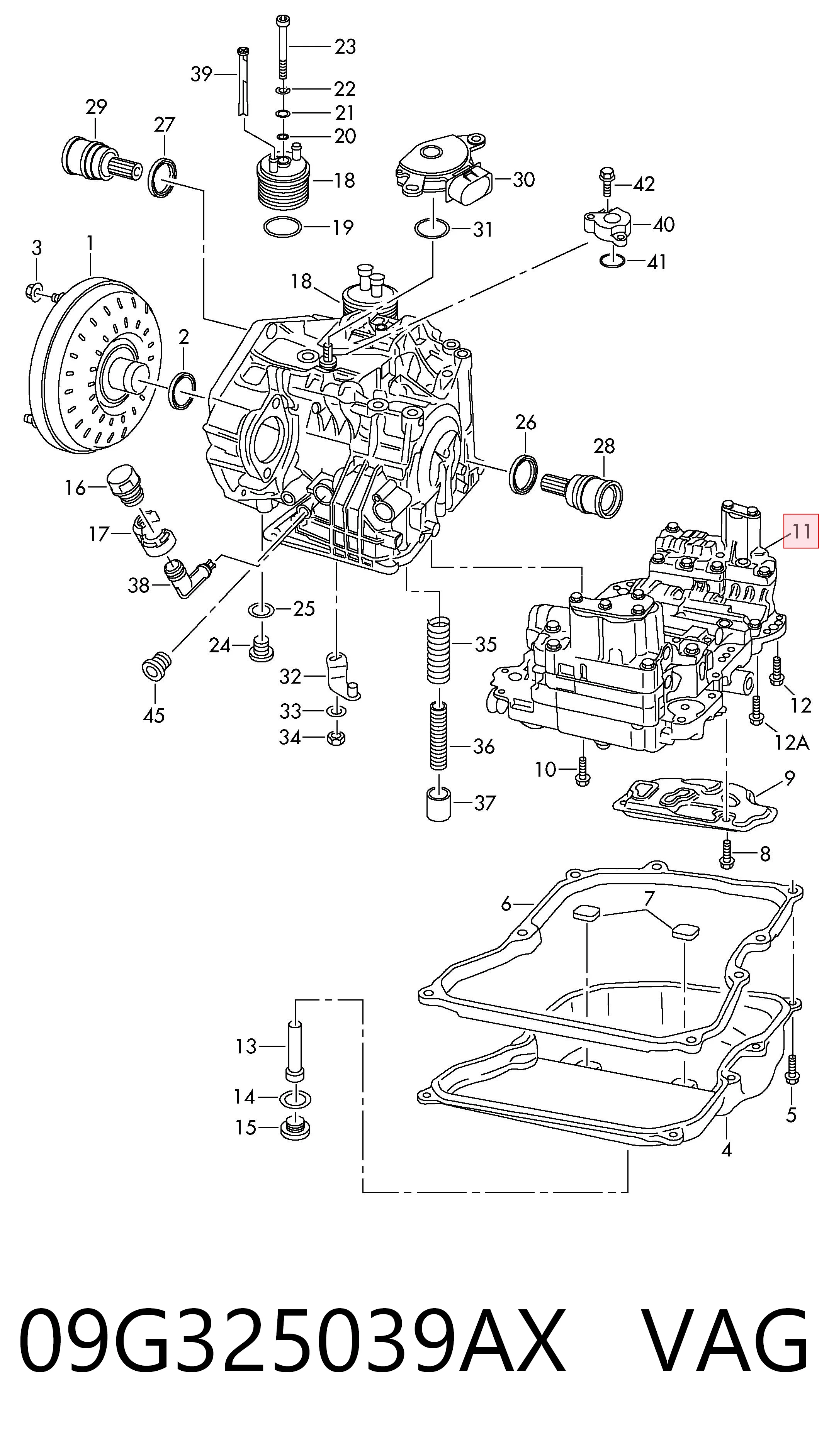 09G325039AX VAG Гідроблок АКПП