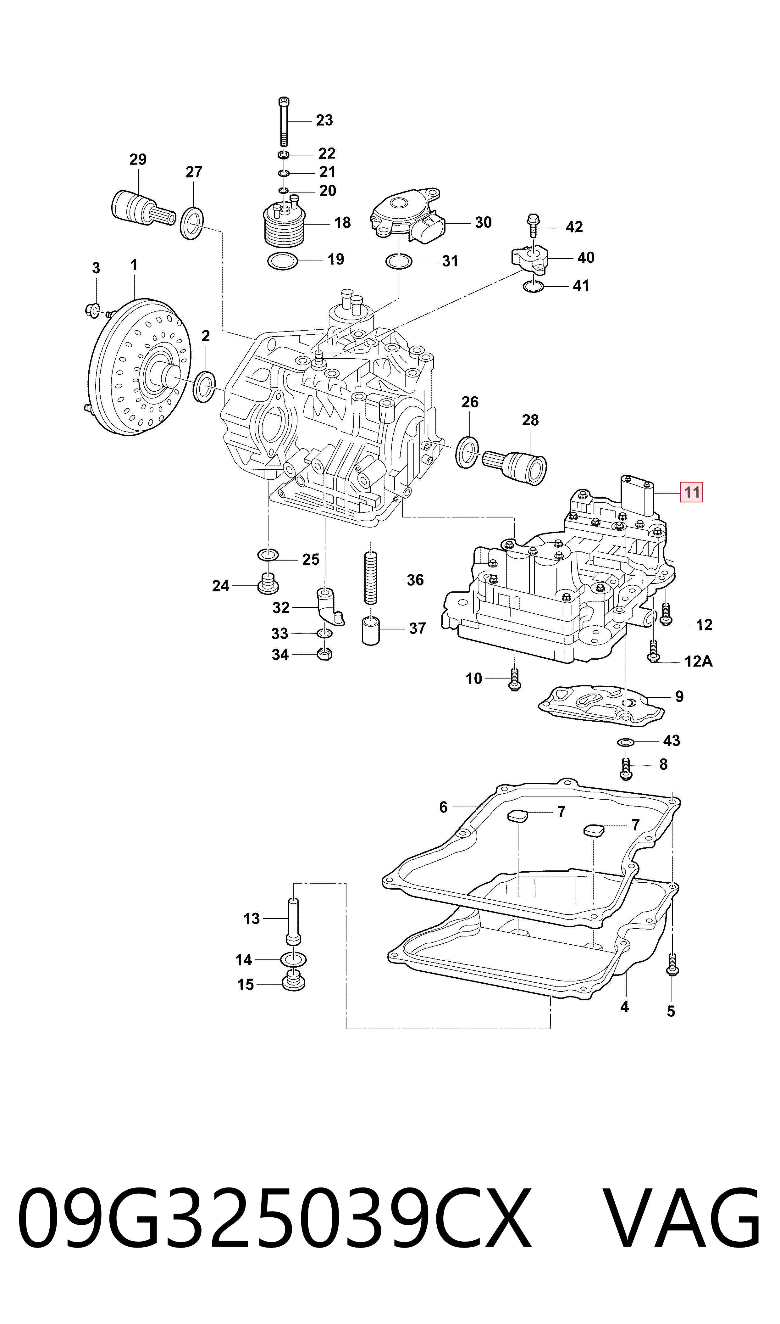 09G325039CX VAG Модуль автоматичної коробки перемикання передач