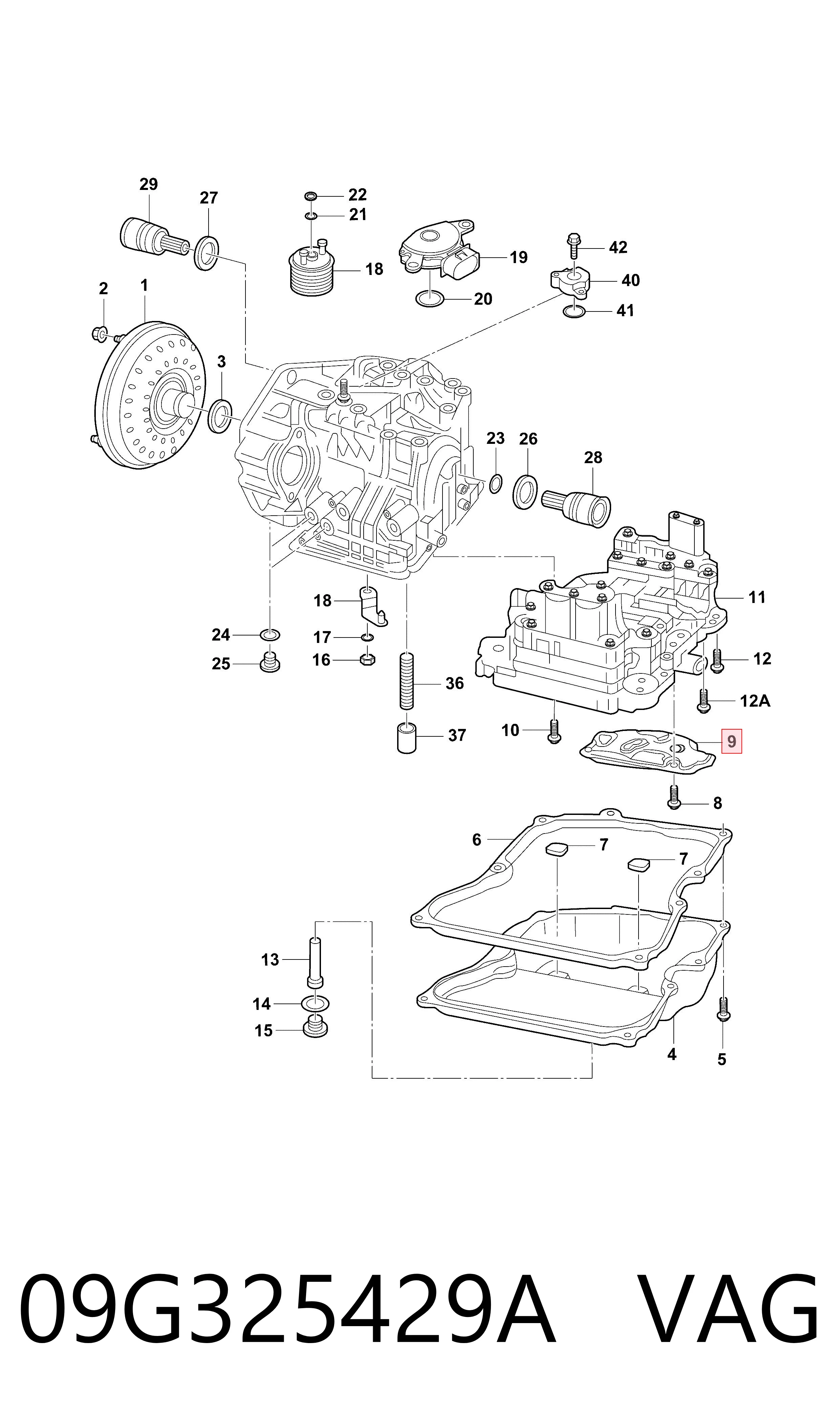 Купити 09G325429A VAG Масло і фільтр в коробку автомат 
