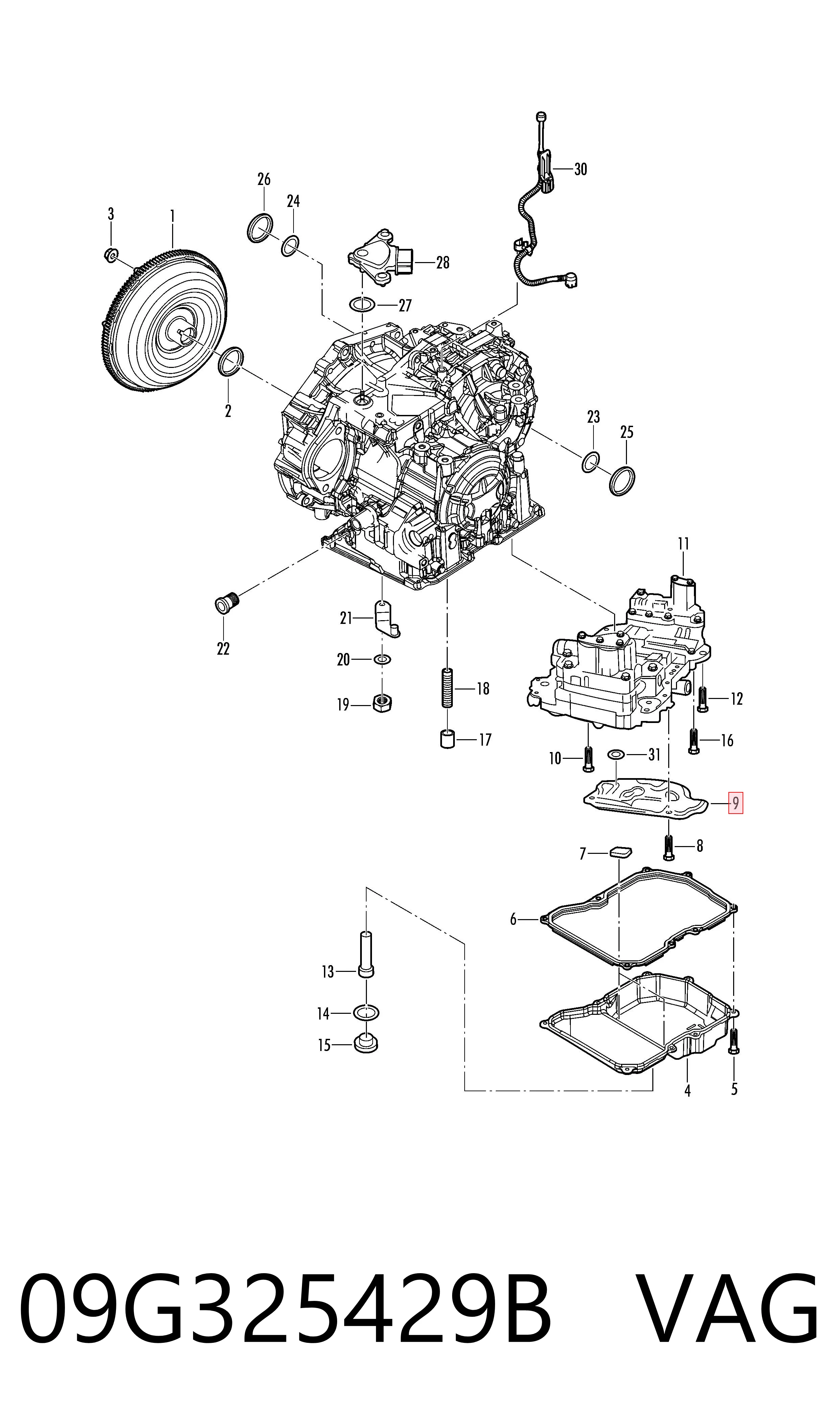 Купити 09G325429B VAG Масло і фільтр в коробку автомат 