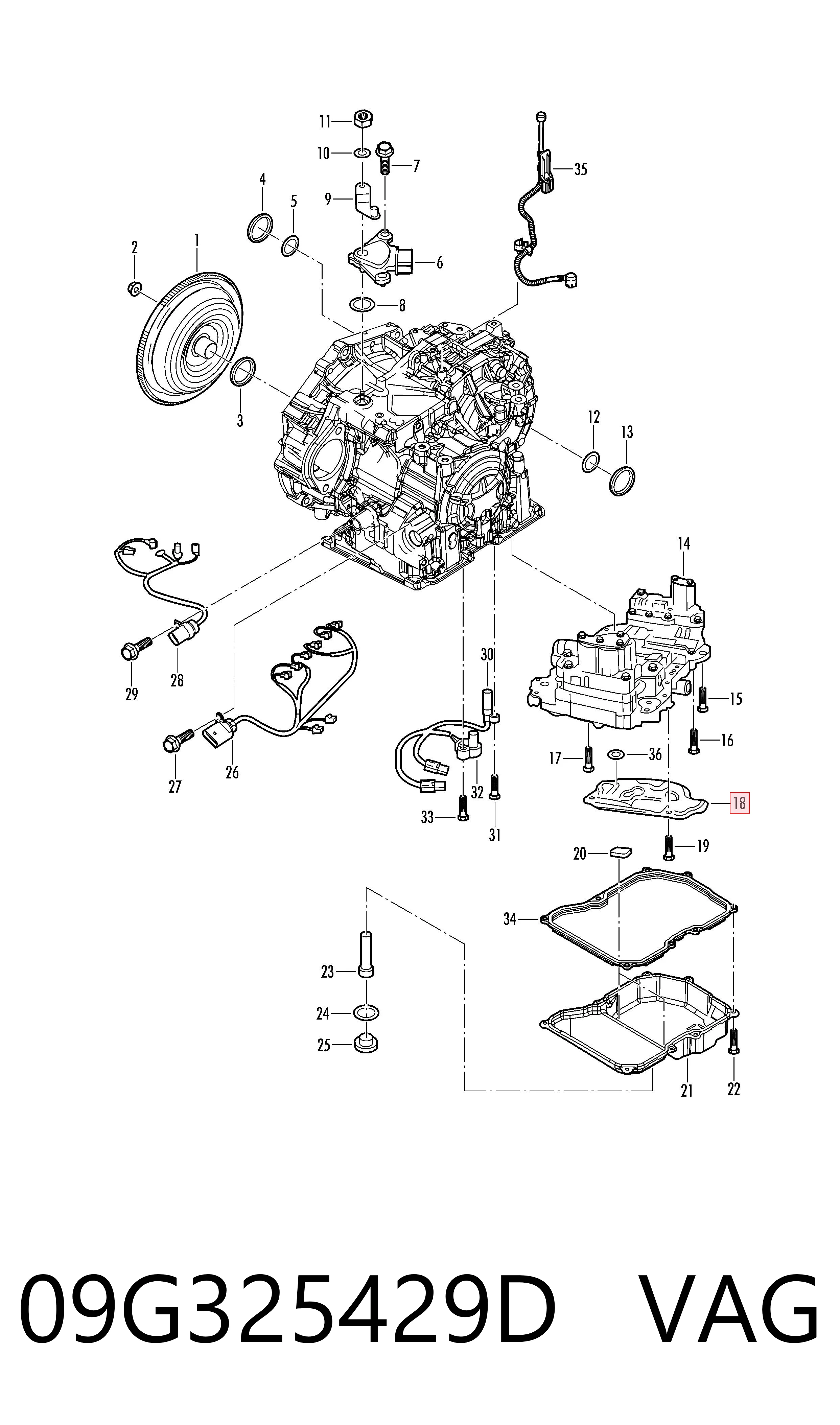 Фільтр коробки автомат VAG 09G325429D ціна, від 40.74 USD