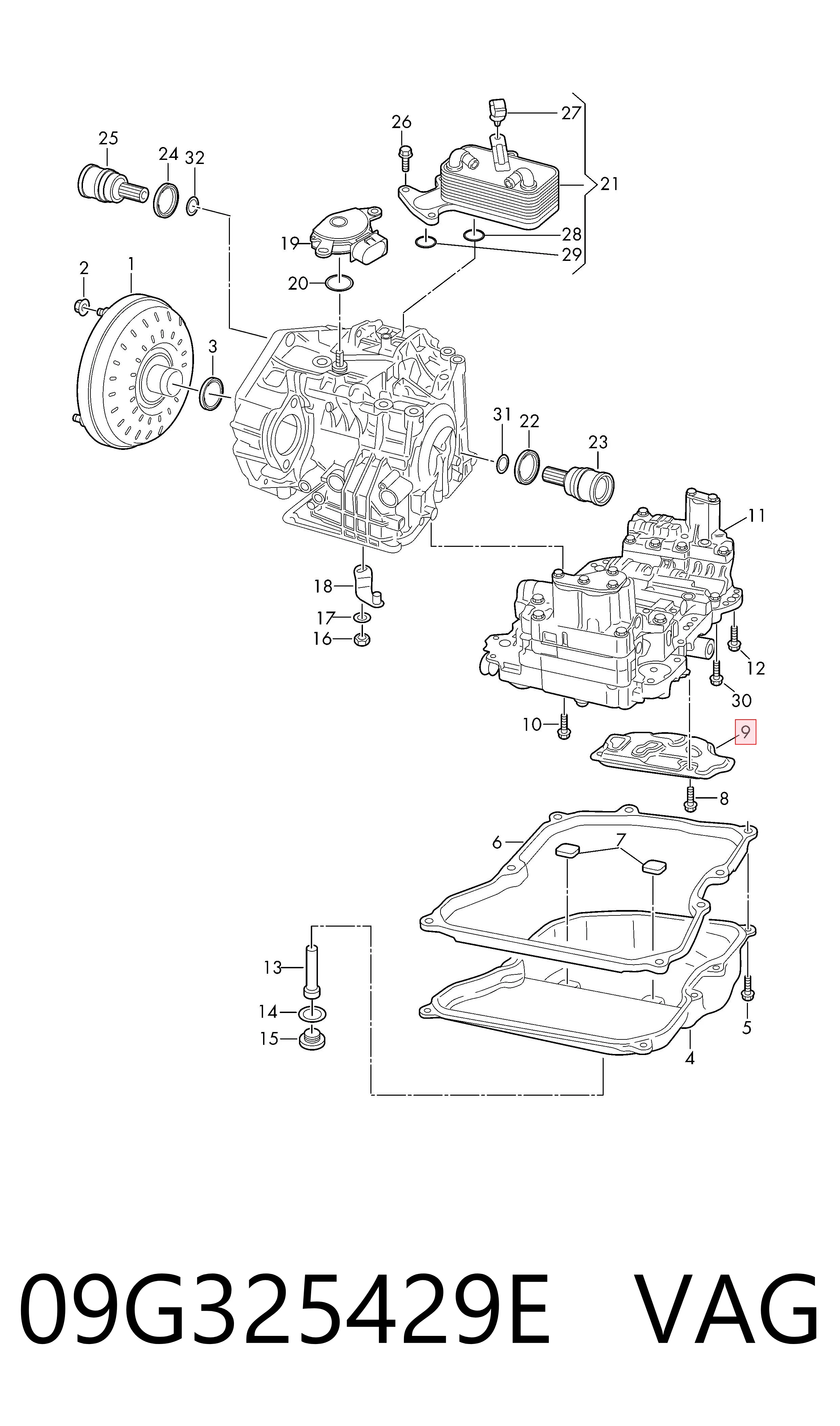 Купити 09G325429E VAG Масло і фільтр в коробку автомат 