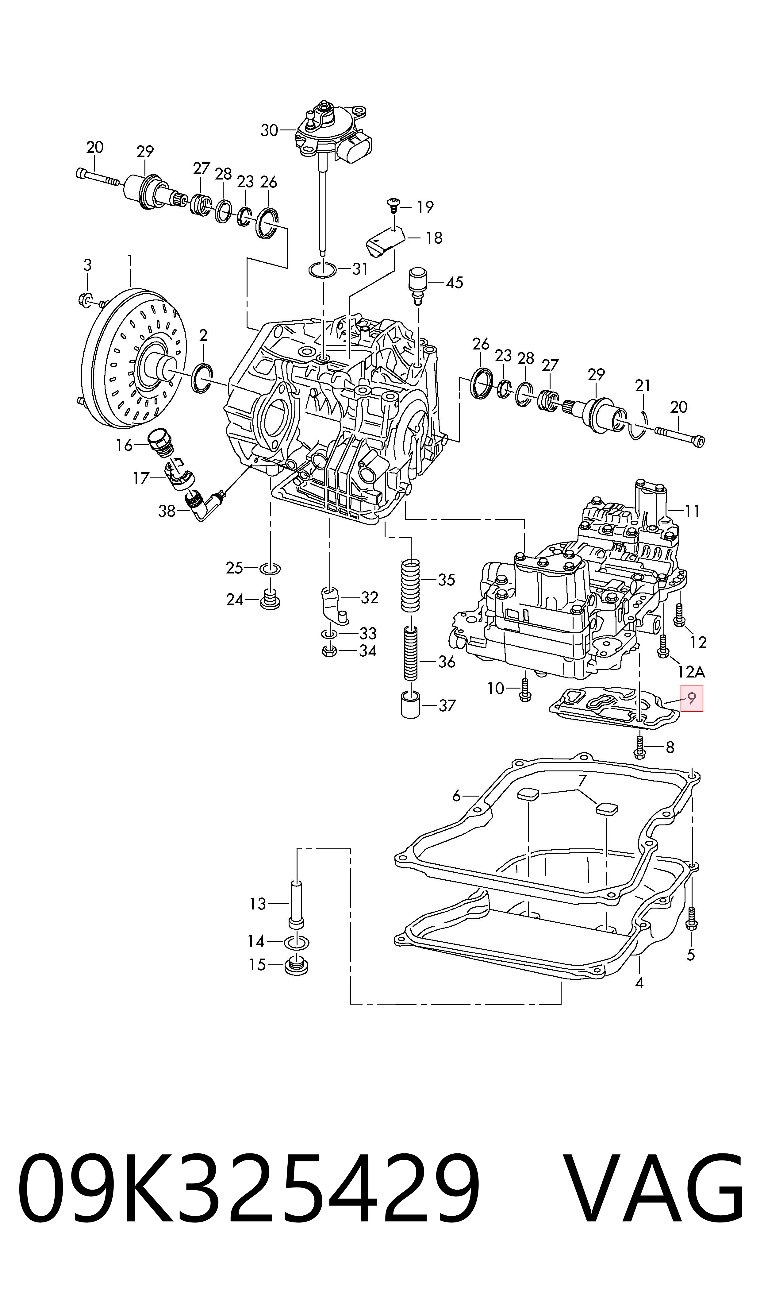 Фільтр коробки автомат VAG 09K325429 ціна, від 14.73 USD