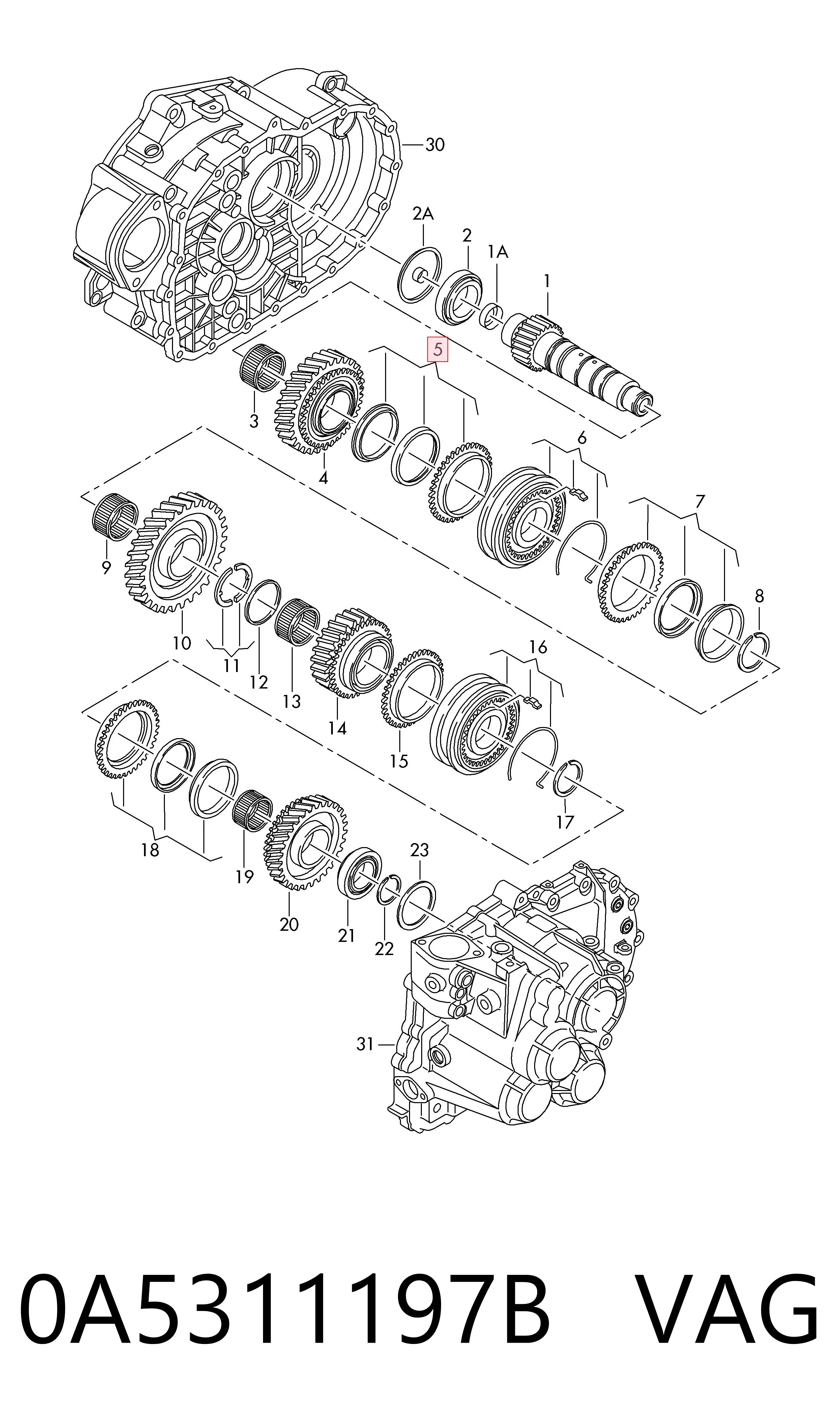 0A5311197B VAG Ремкомплект синхронізатора