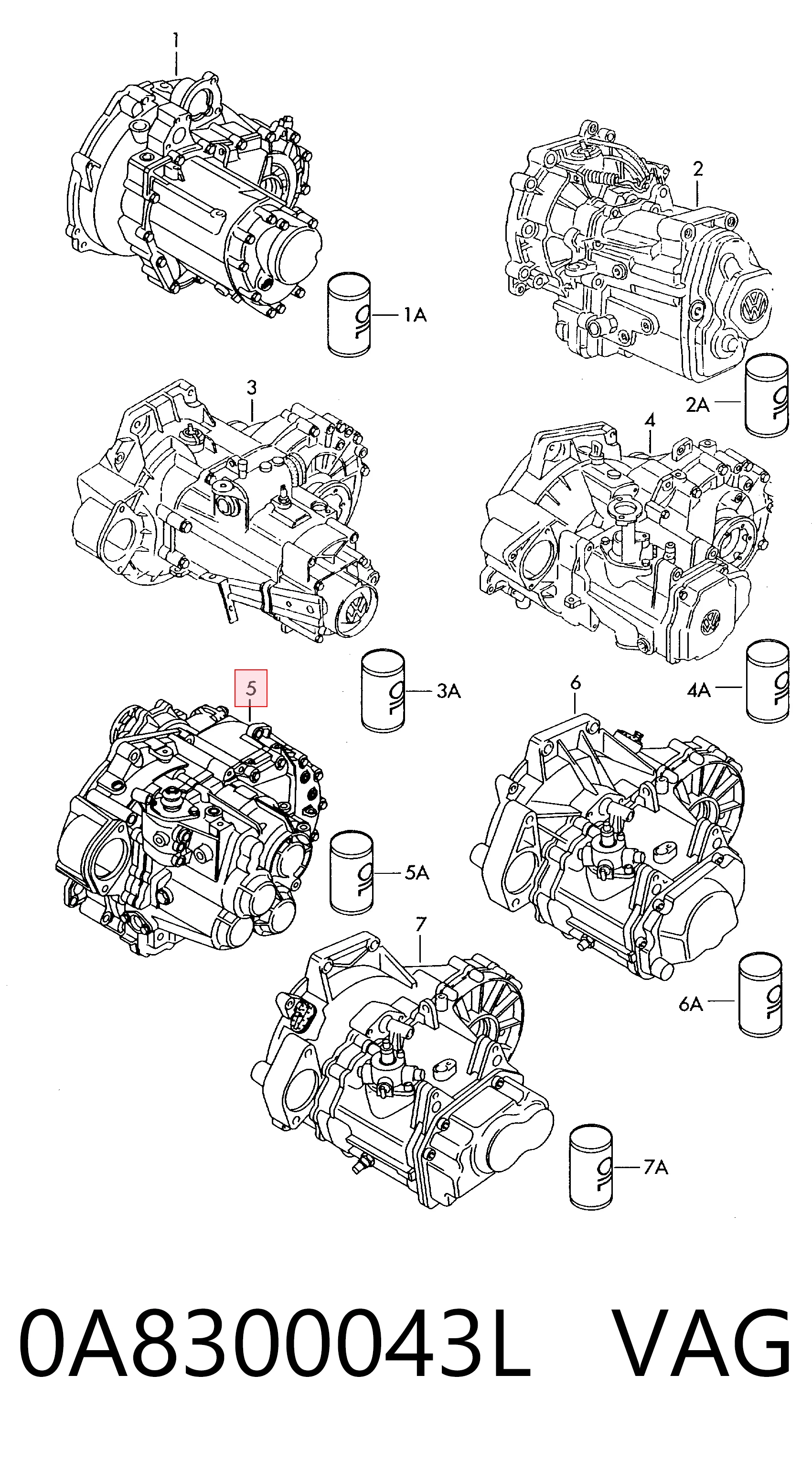 0A8300043L VAG МКПП