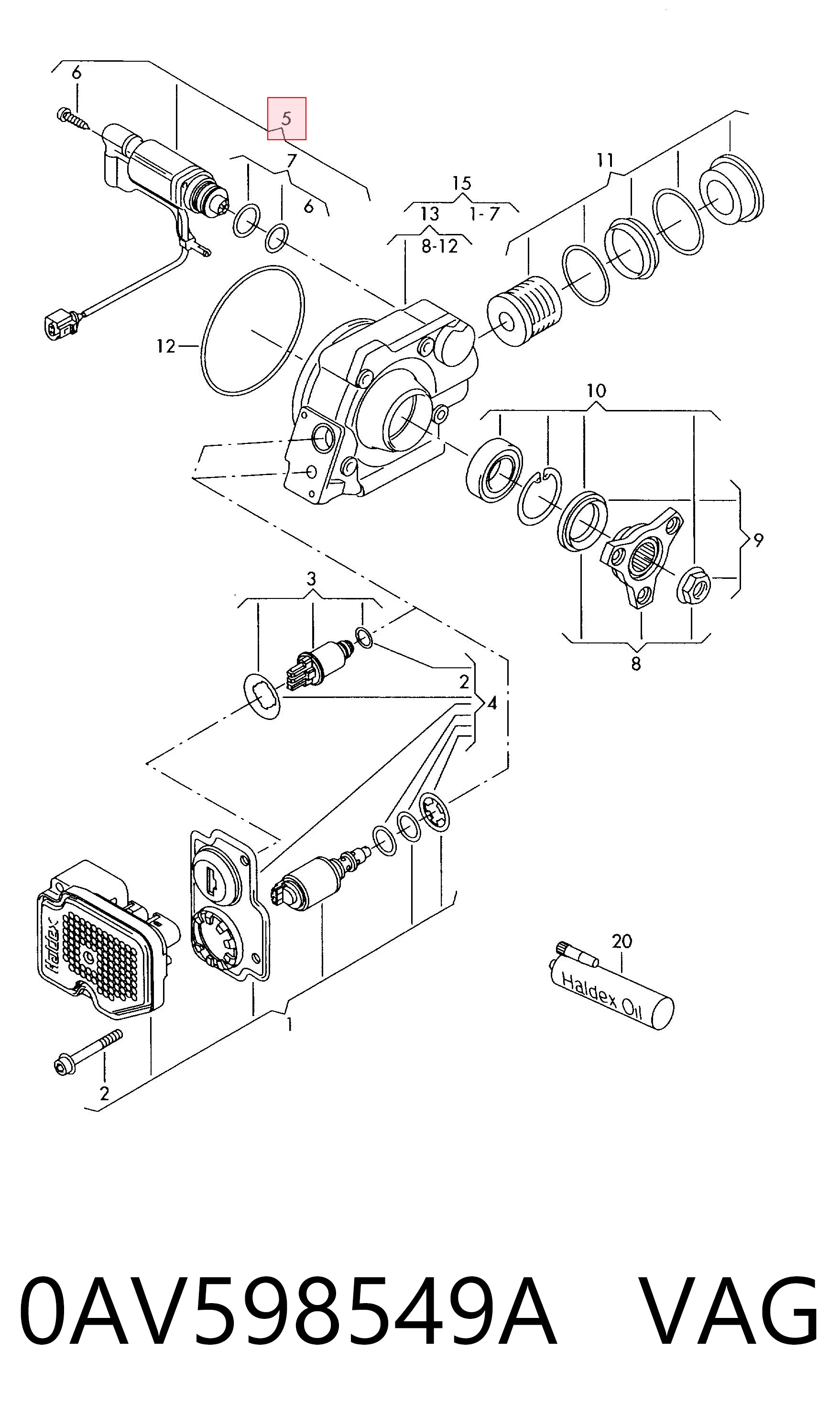Насос муфти Haldex Wahler DS118613 ціна, від 147.08 USD
