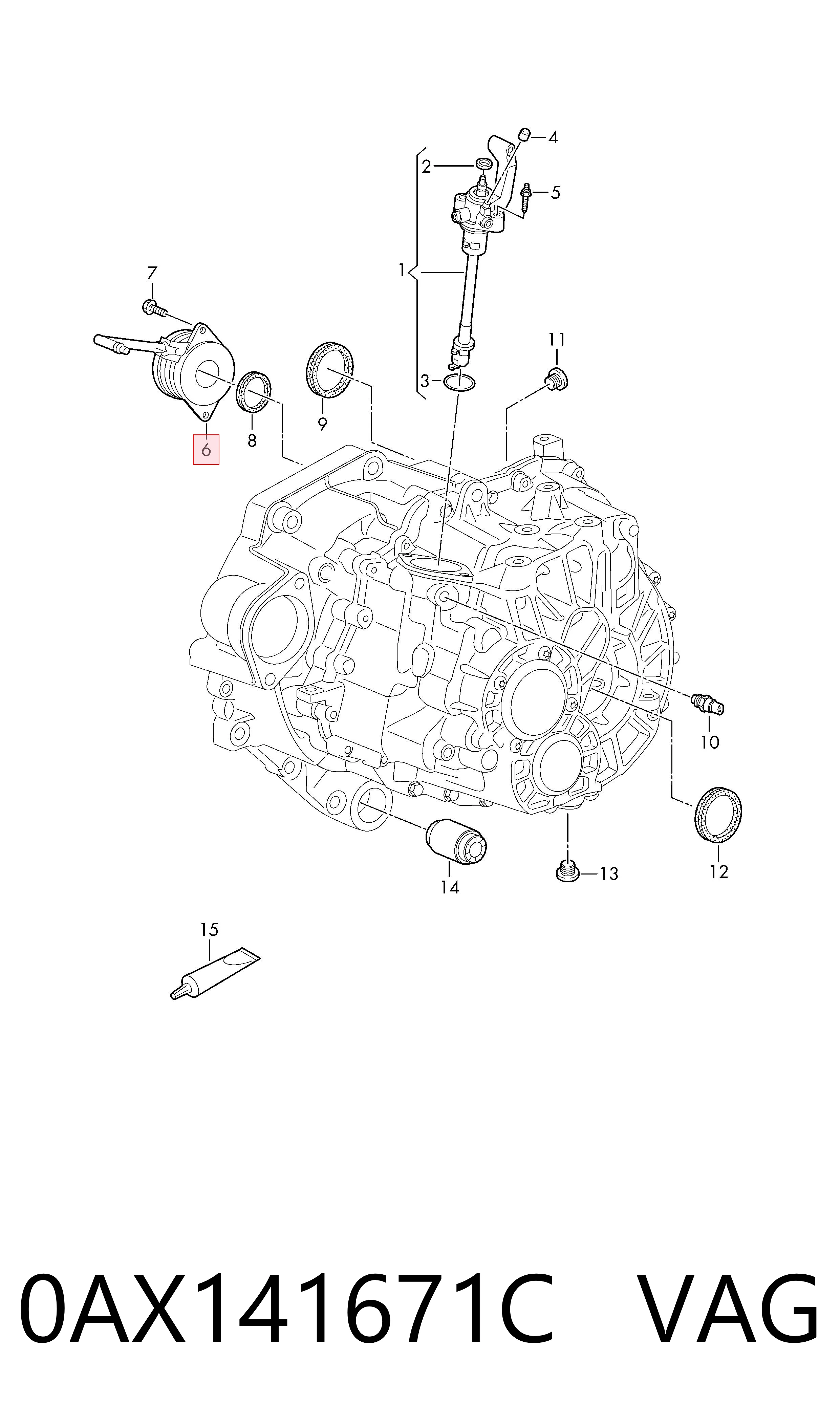 0AX141671C VAG Підшипник ковзання зчеплення