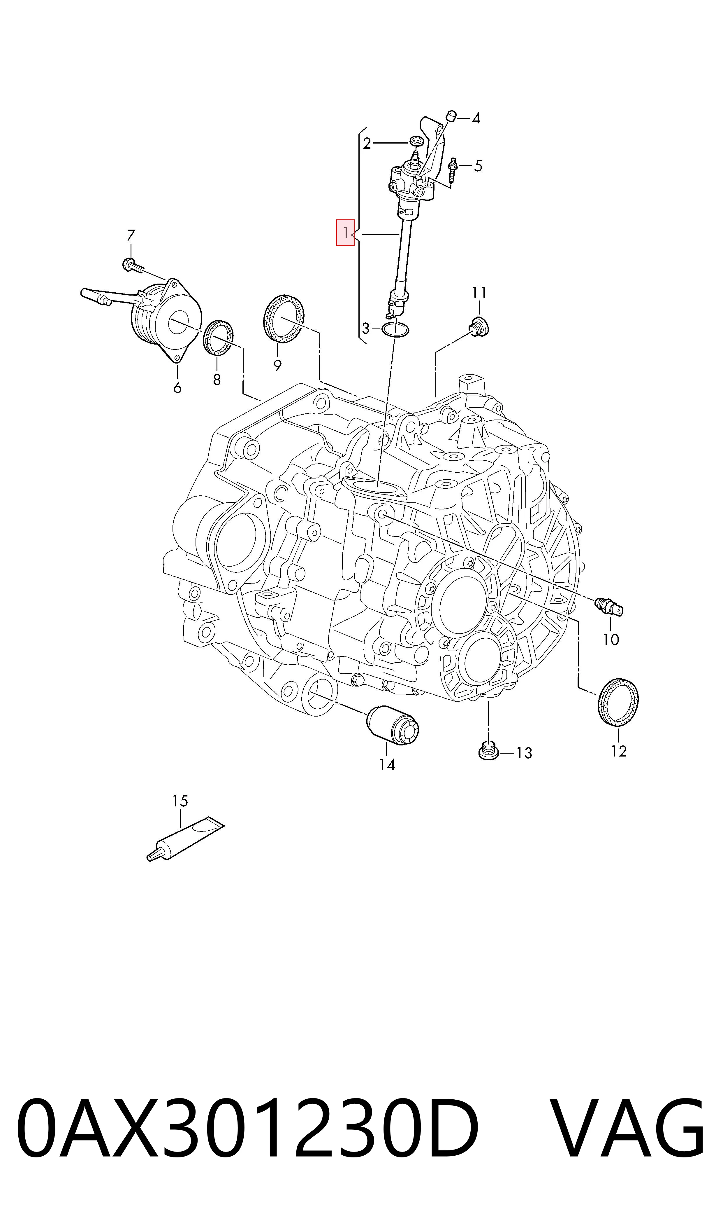  VAG 0AX301230D ціна, від 240.71 USD