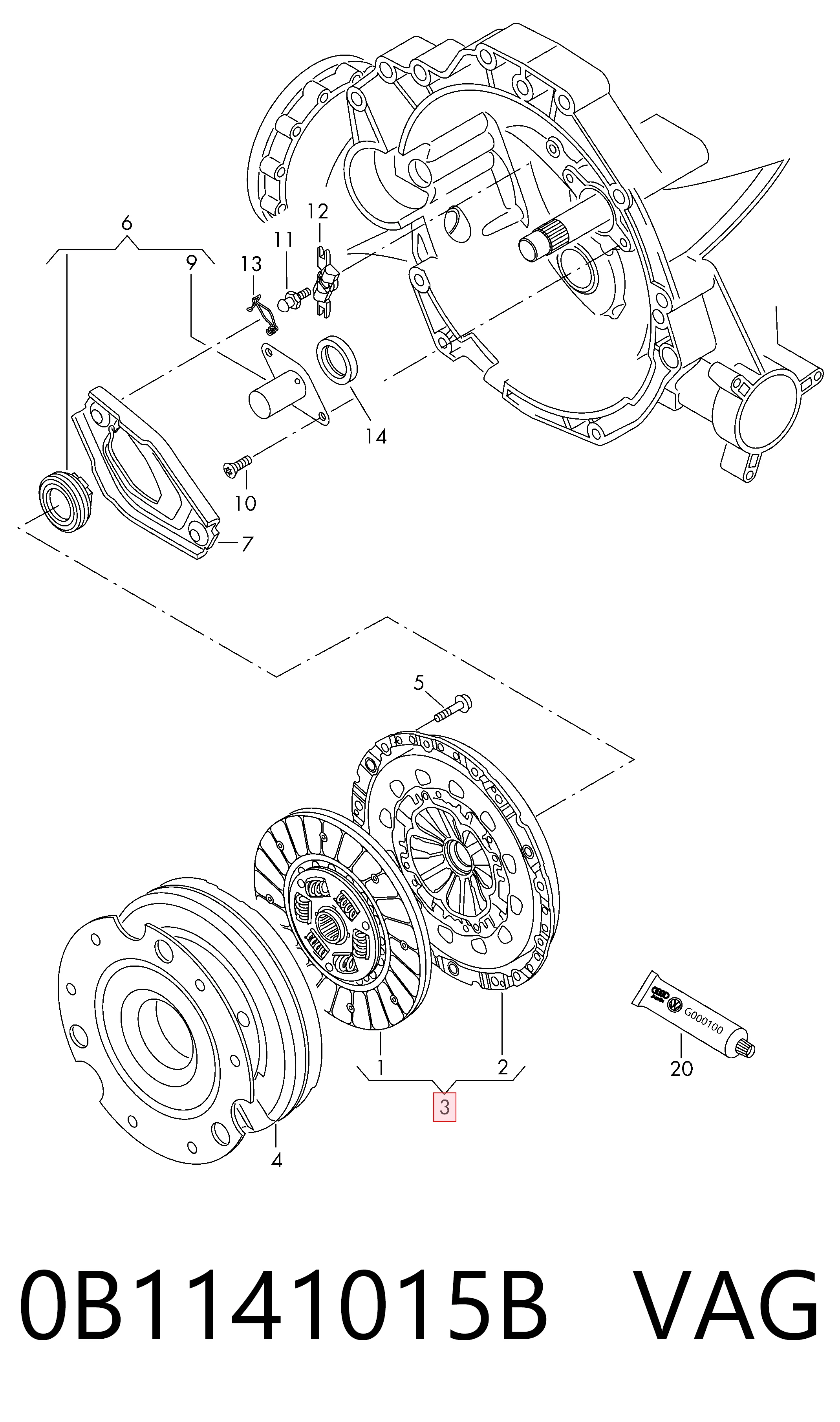 Зчеплення в зборі на Audi A4 B8 8K2