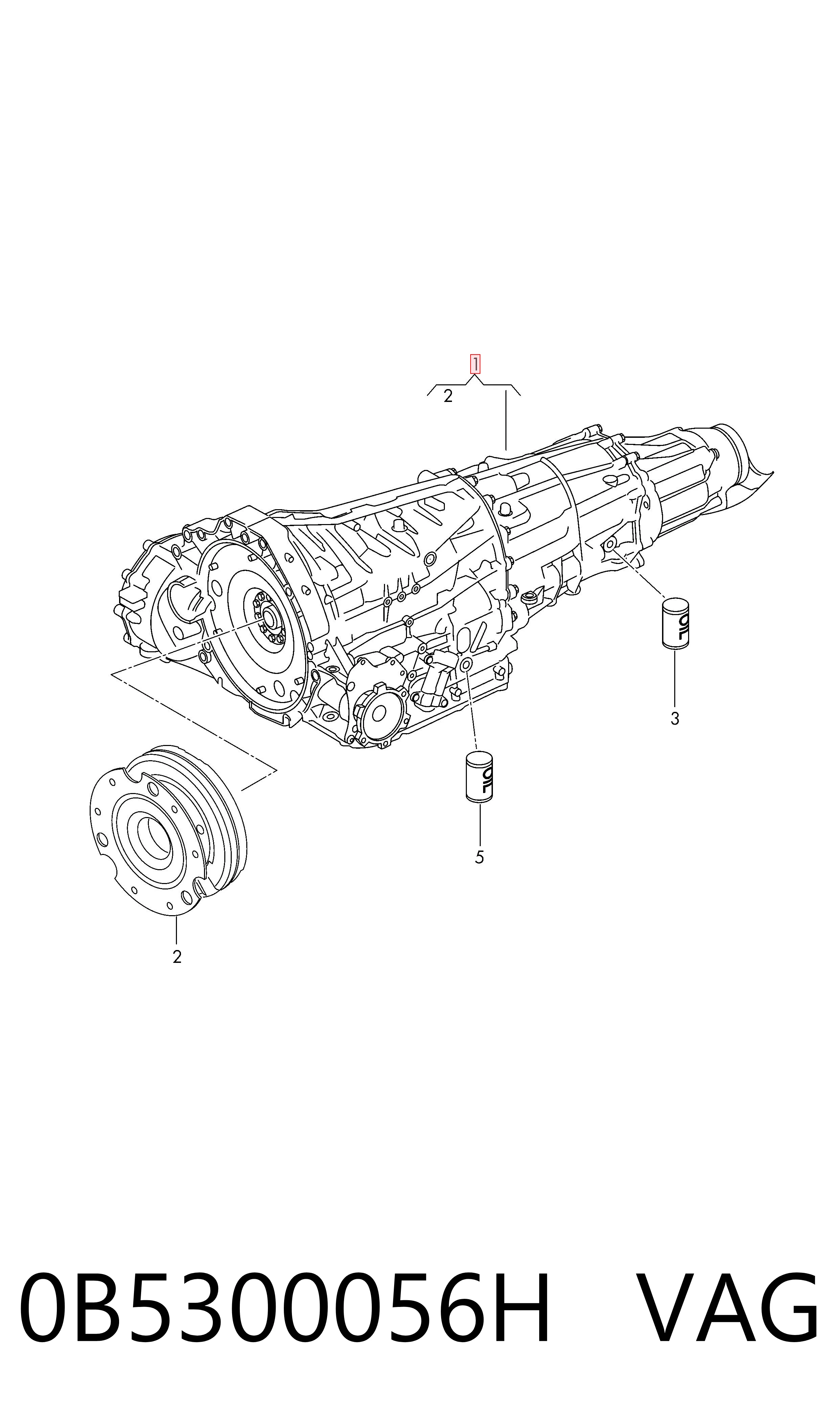 Коробка передач автомат VAG 0B5300056H001 ціна, від 2026.49 USD