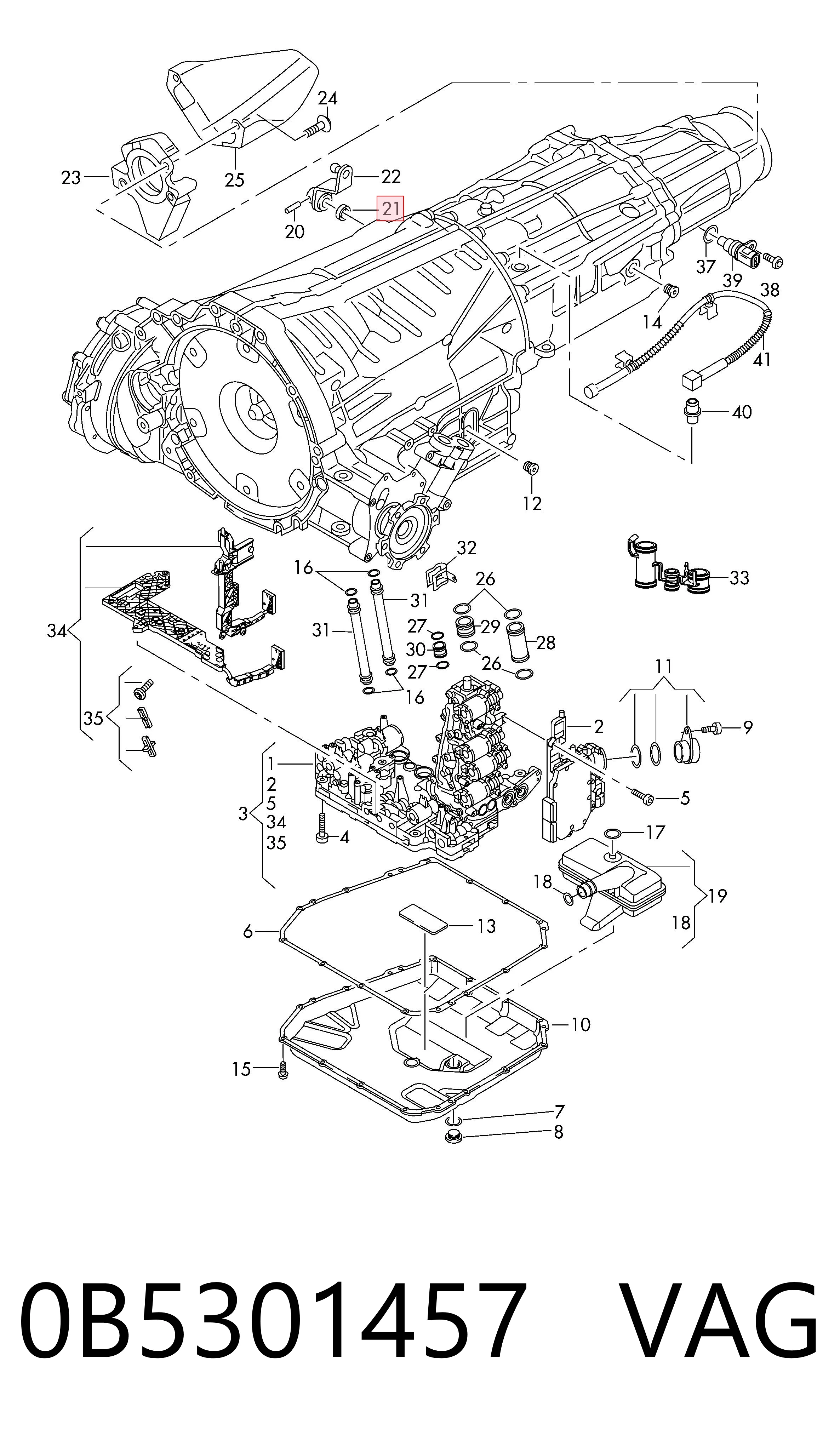 734319801 ZF Parts Сальник коробки передач