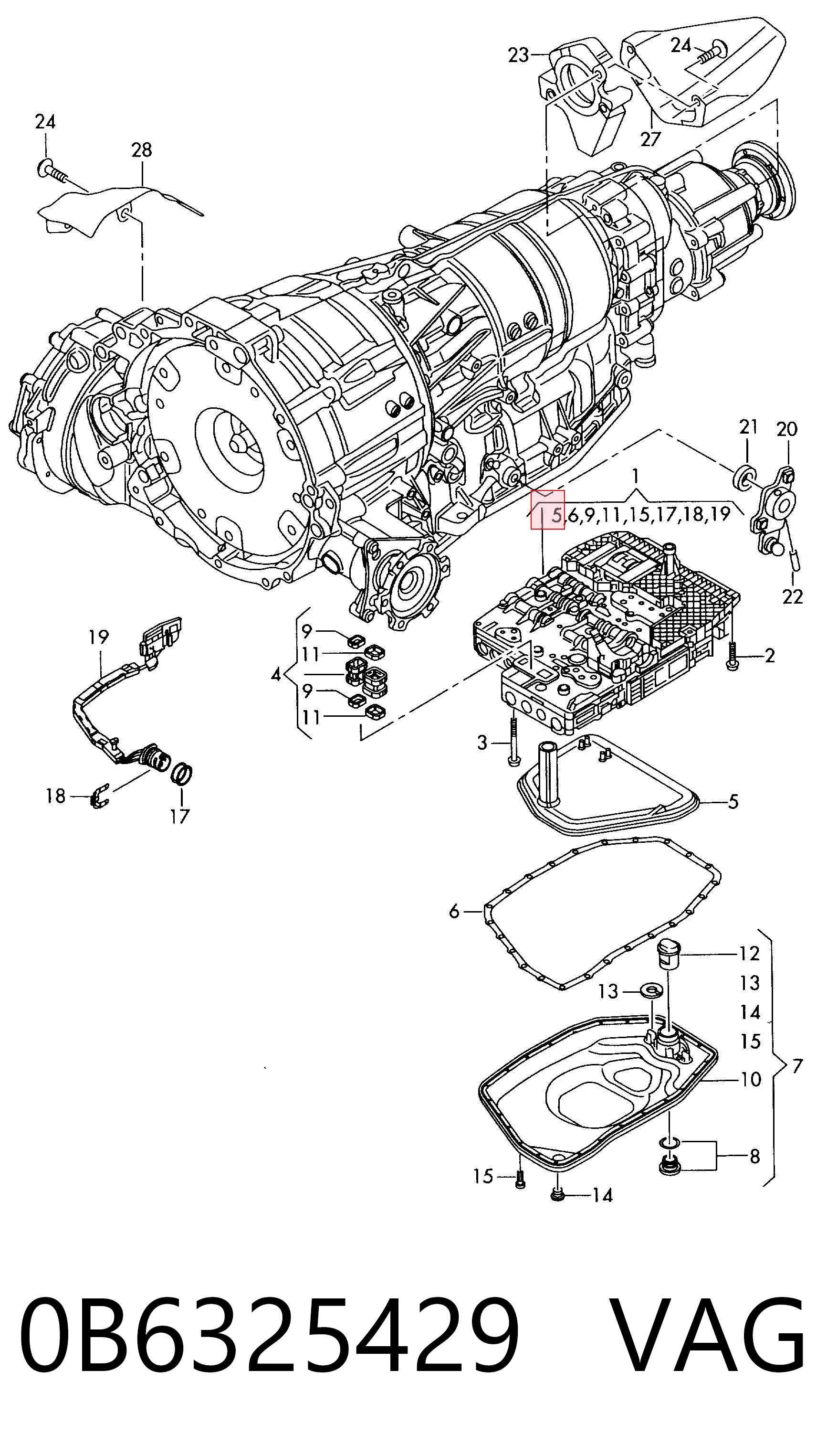 0B6325429 VAG Масло в коробку автомат