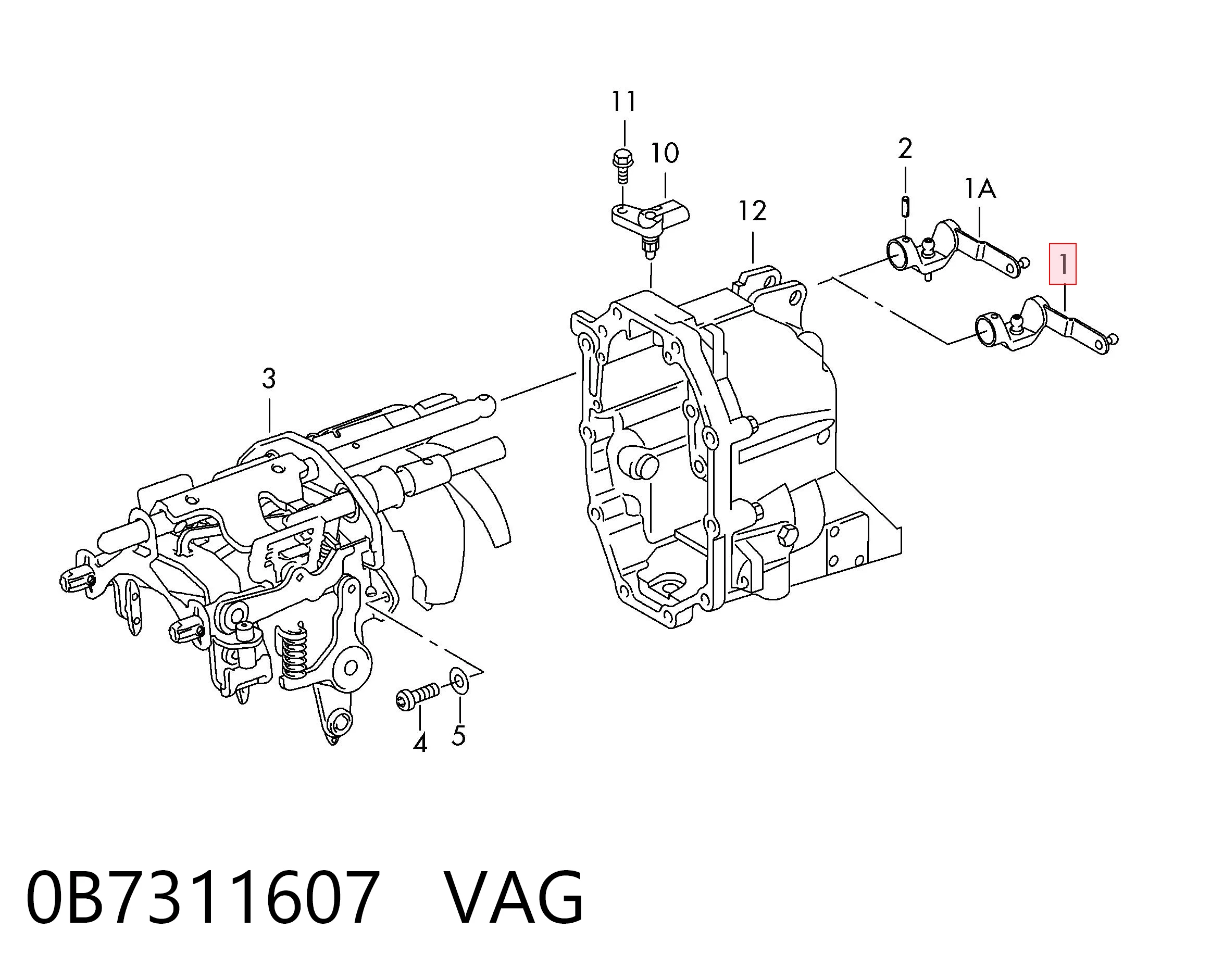 Ручка КПП 0B7311607 VAG
