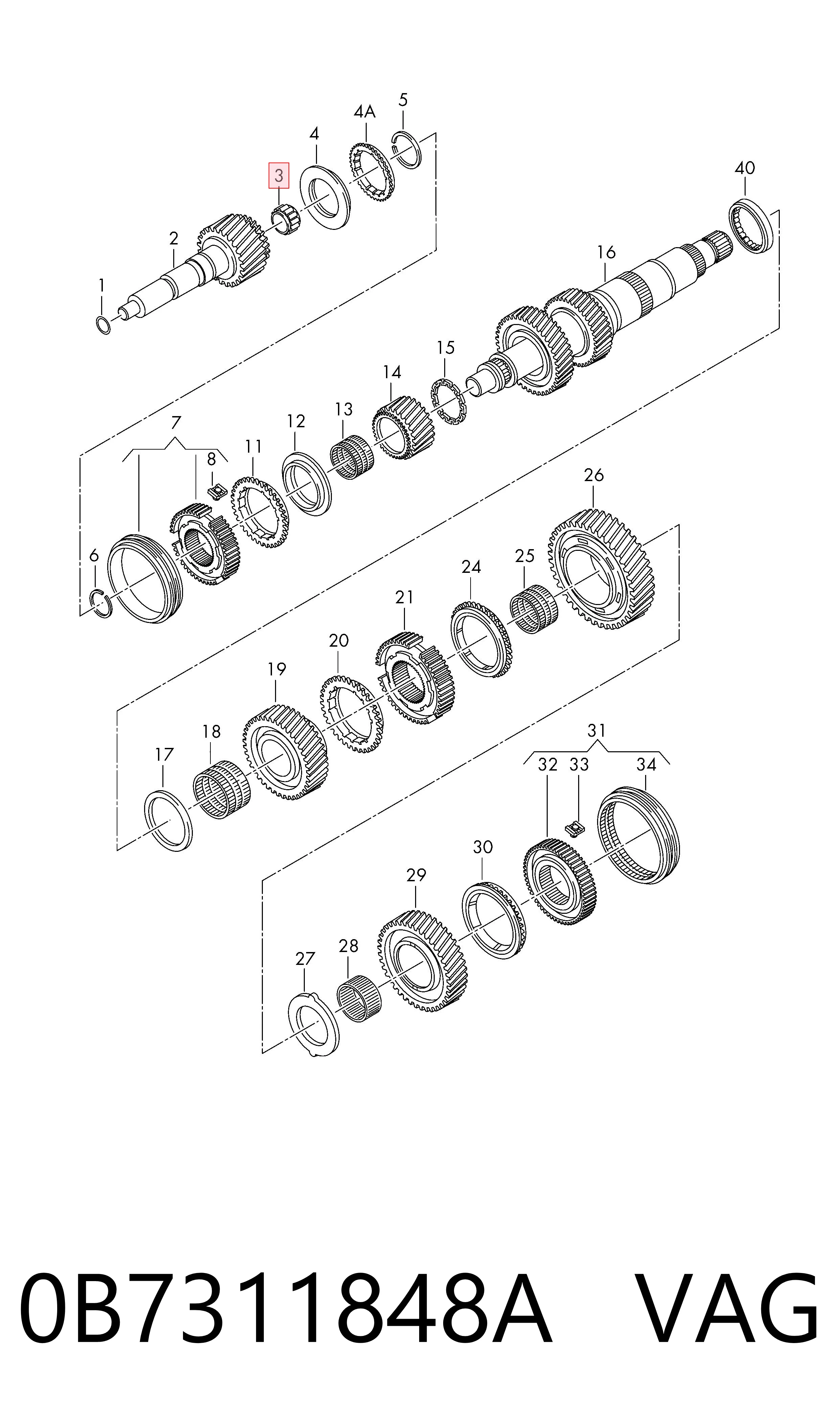  VAG 0B7311848A ціна, від 13.57 USD