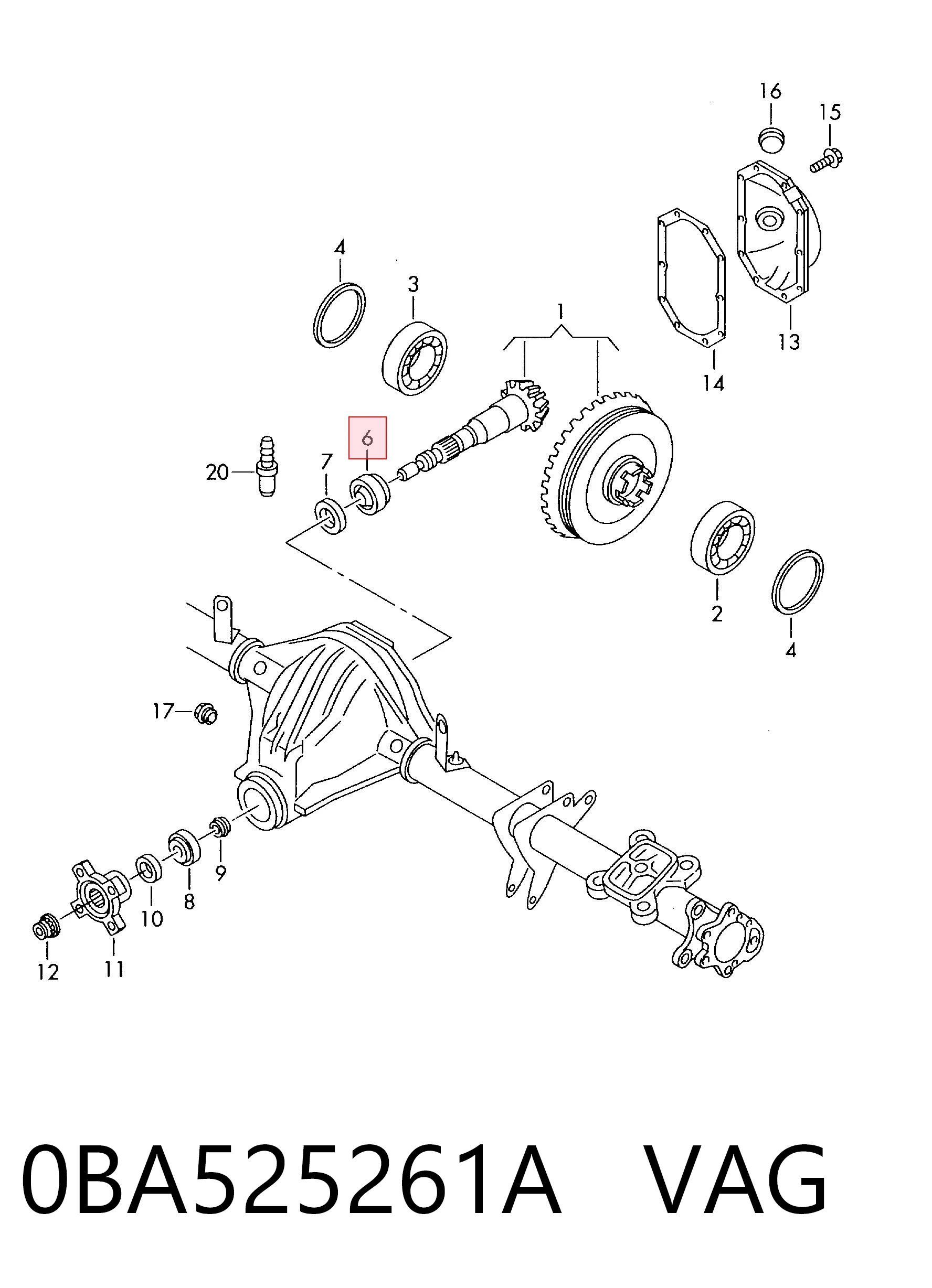  VAG 0BA525261A ціна, від 142.64 USD