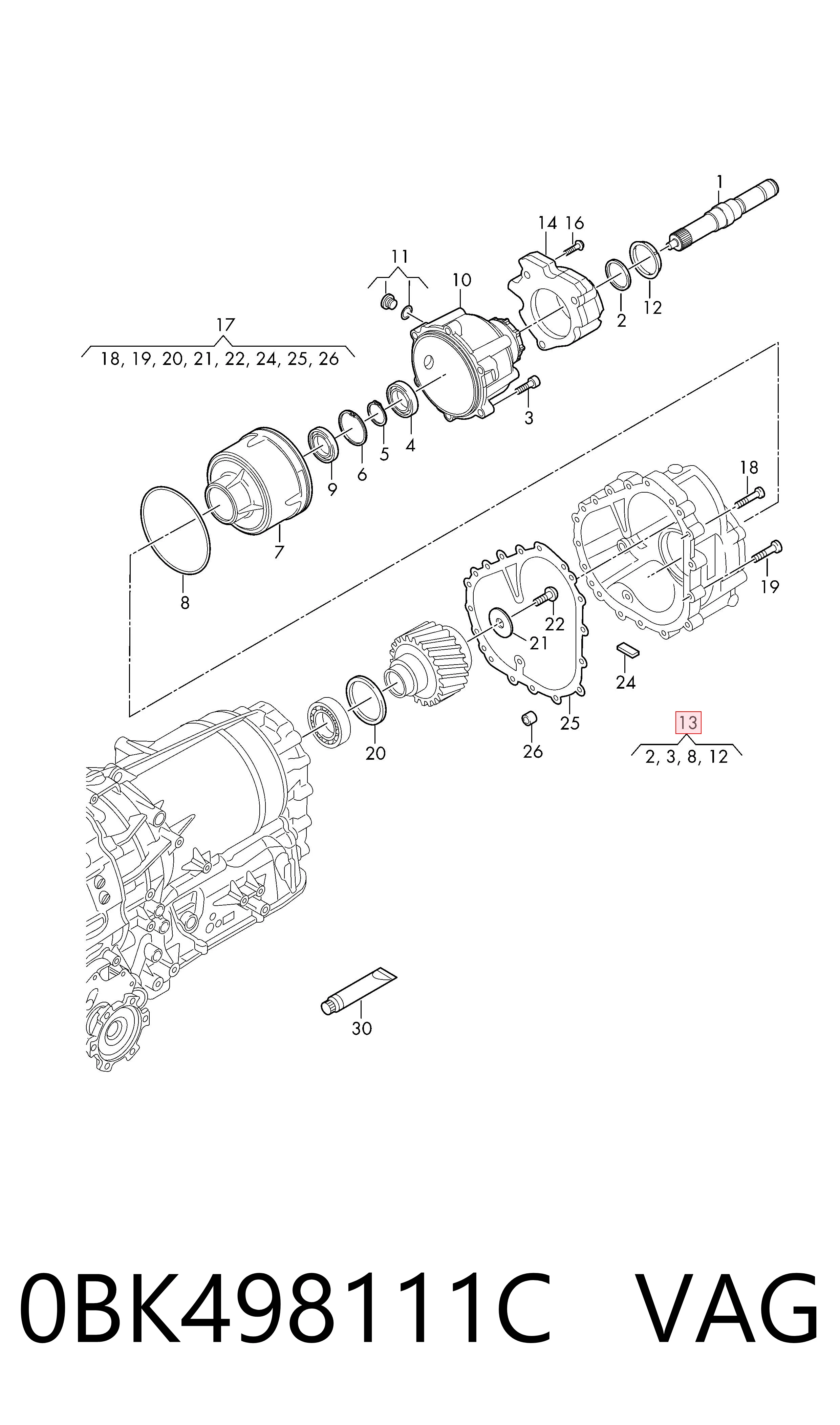  VAG 0BK498111C ціна, від 173.74 USD