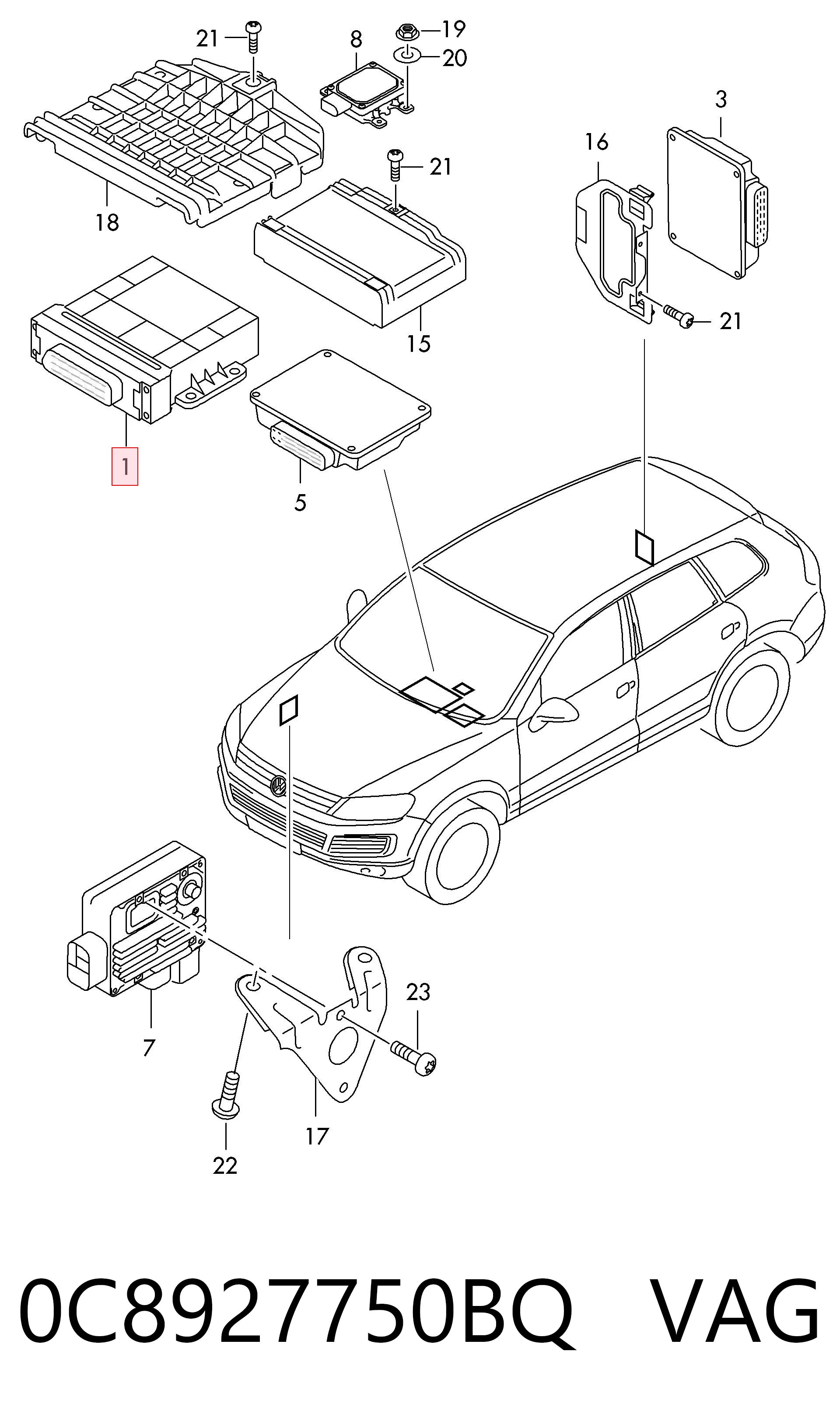 0C8927750BQ VAG Механізм управління КПП