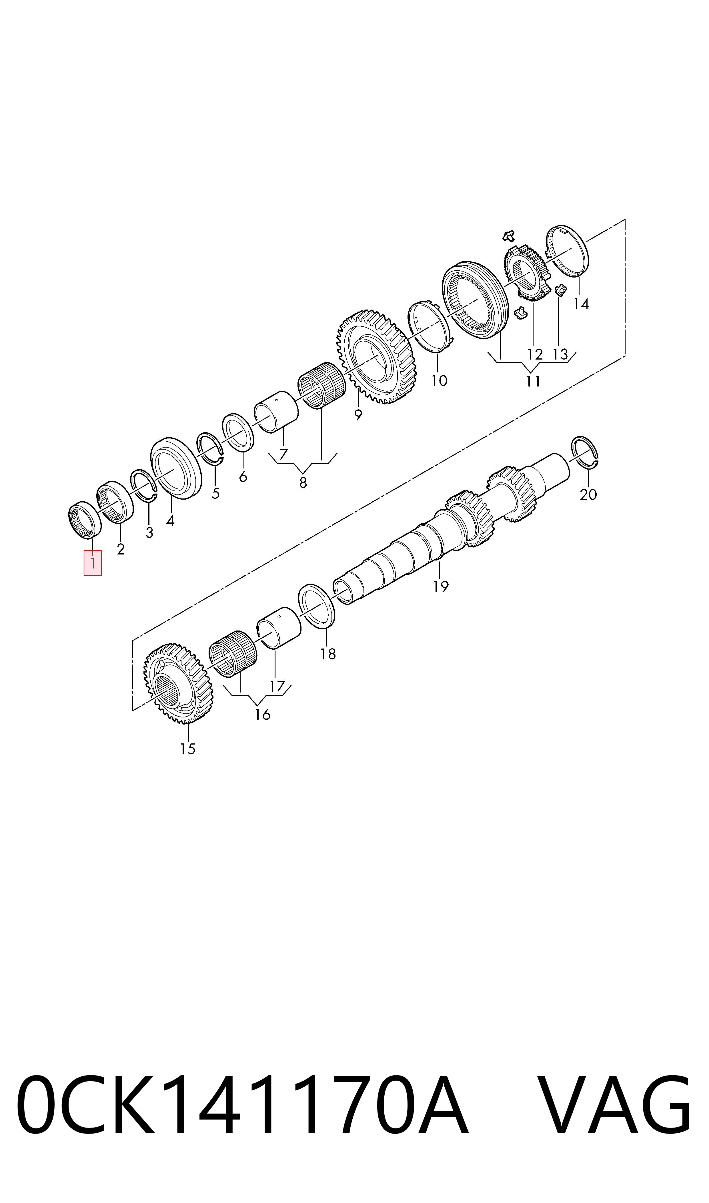  VAG 0CK141170A ціна, від 46.23 USD