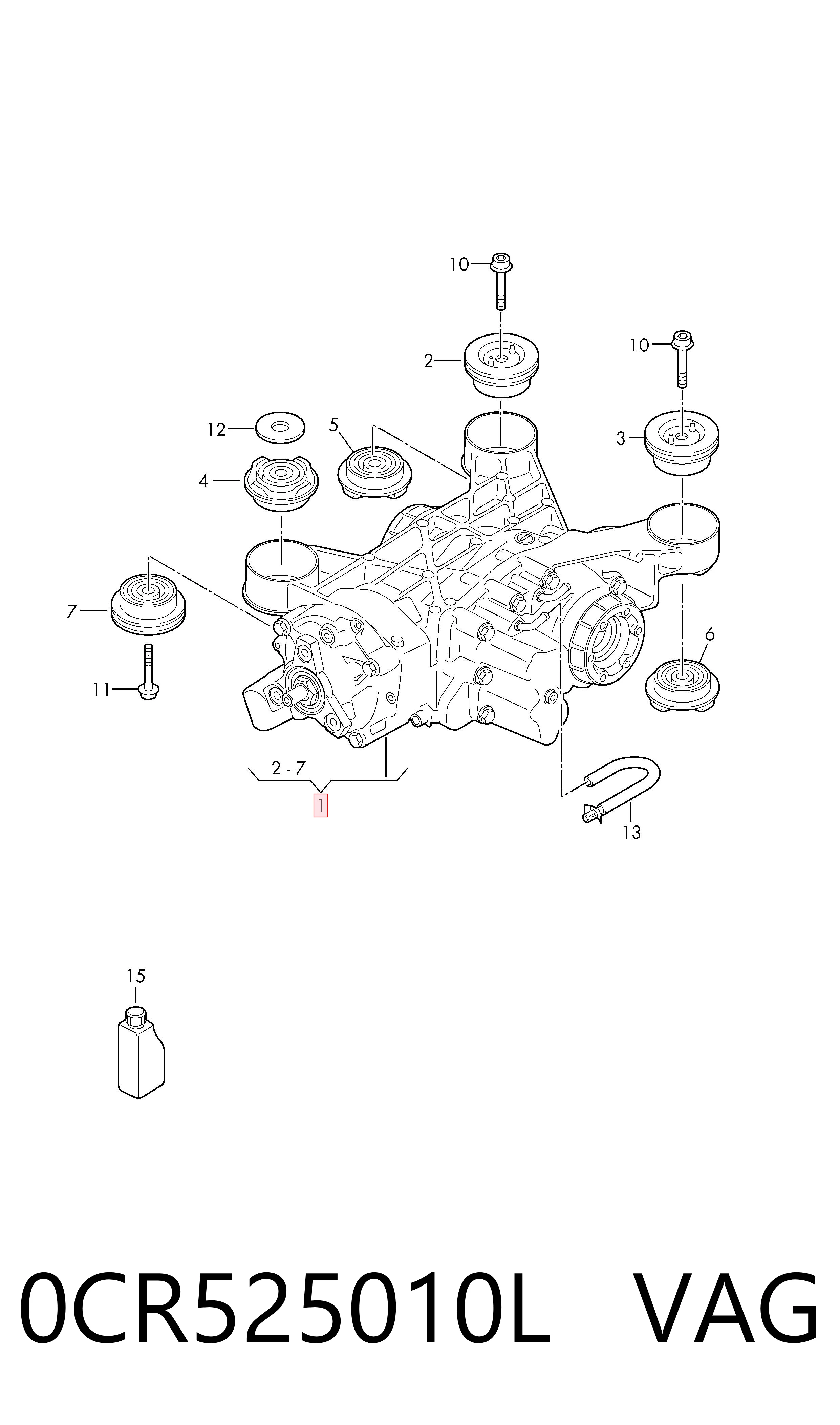 0CR525010L VAG Диференціал задній