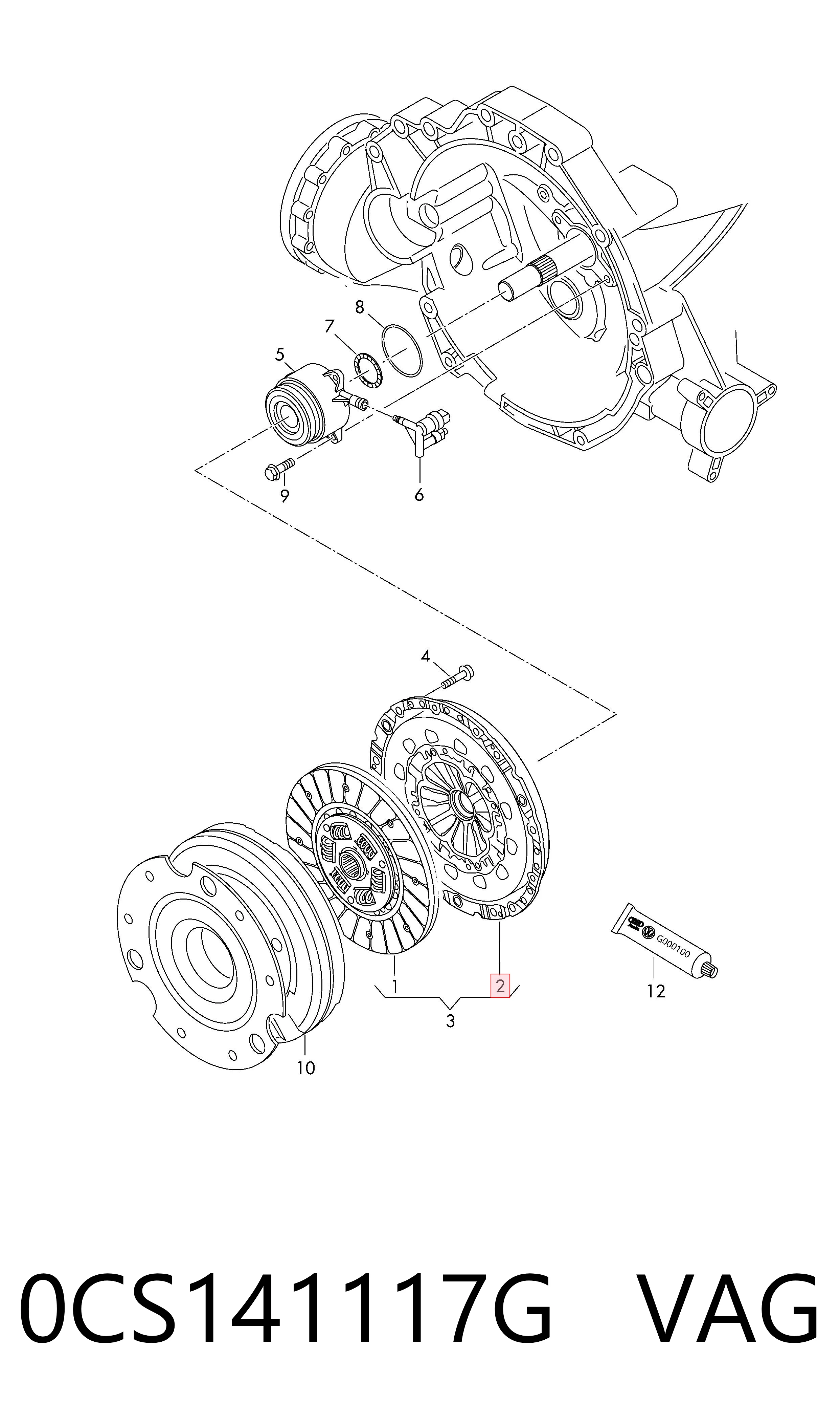Корзина зчеплення 0CS141117G VAG