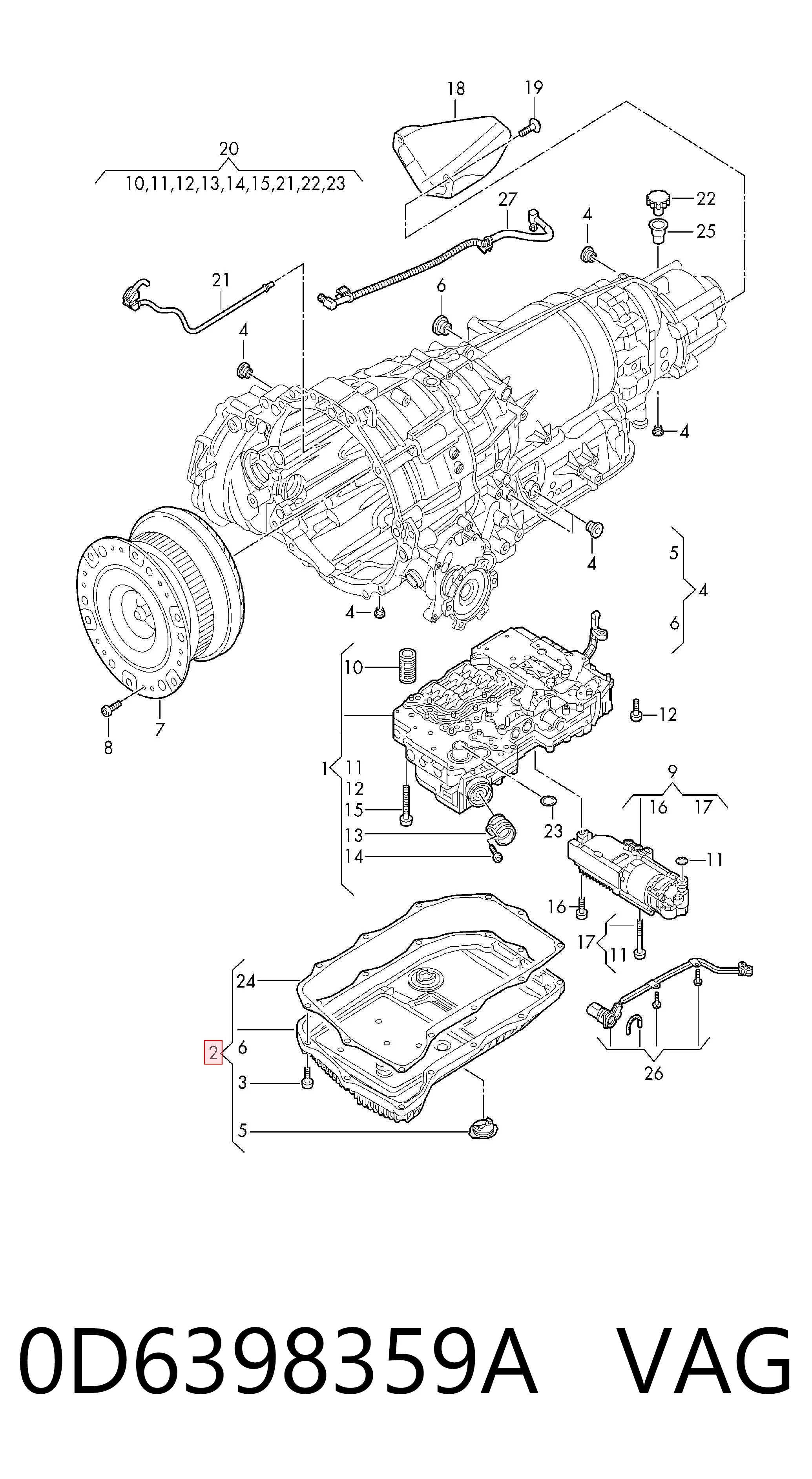 1104298052 ZF Parts Сервісний комплект для заміни масла АКПП