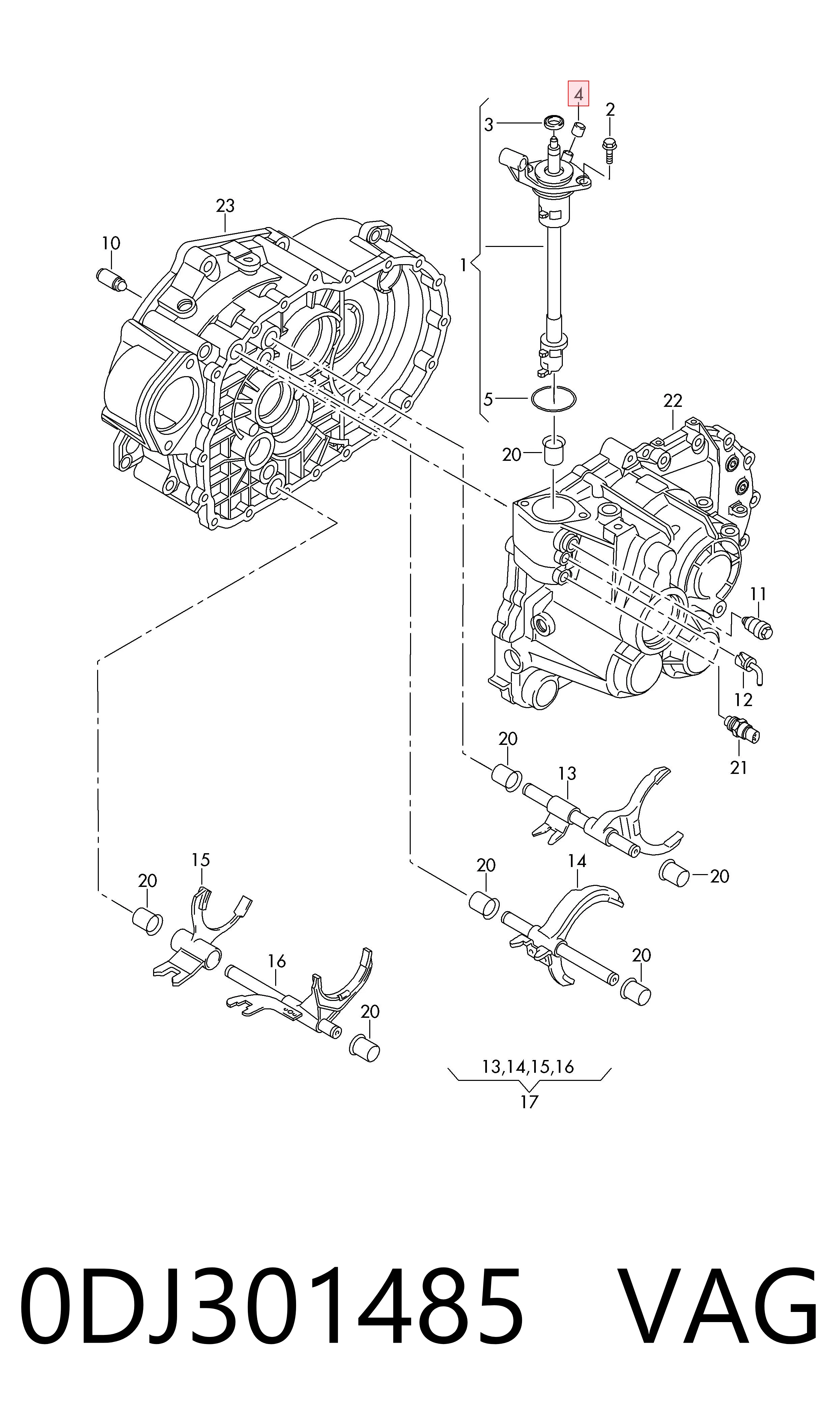  VAG 0DJ301485 ціна, від 4.10 USD